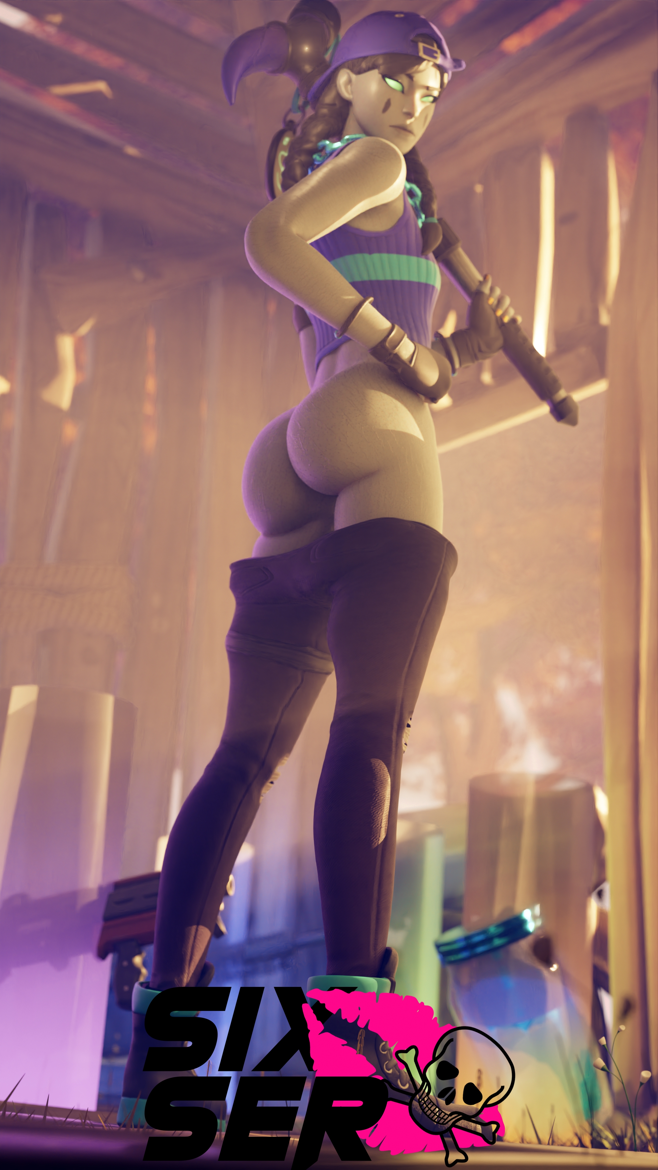 Adrenaline in her soul  she is ready to start the show Aura (fortnite) Fortnite Big Ass 2