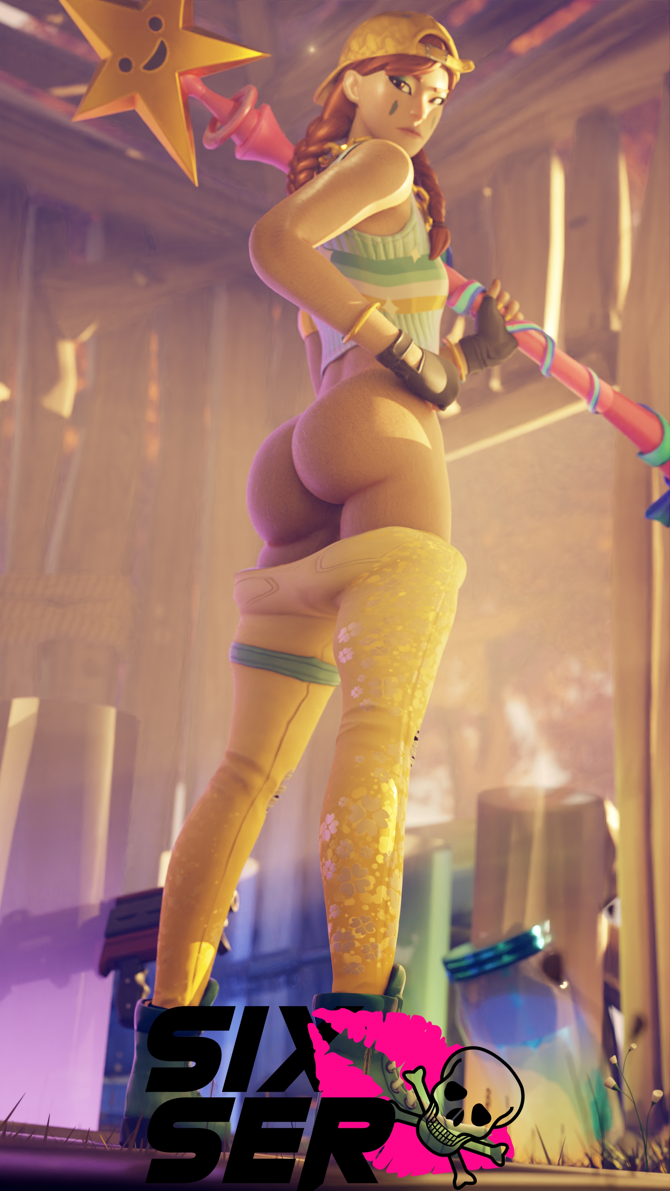 Adrenaline in her soul  she is ready to start the show Aura (fortnite) Fortnite Big Ass 3