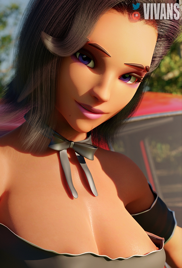 Olivia s Cute Selfie Overwatch Sombra Sombra (overwatch) Sexy Nsfw Boobs Nipples Pink Nipples Purple Eyes Latina