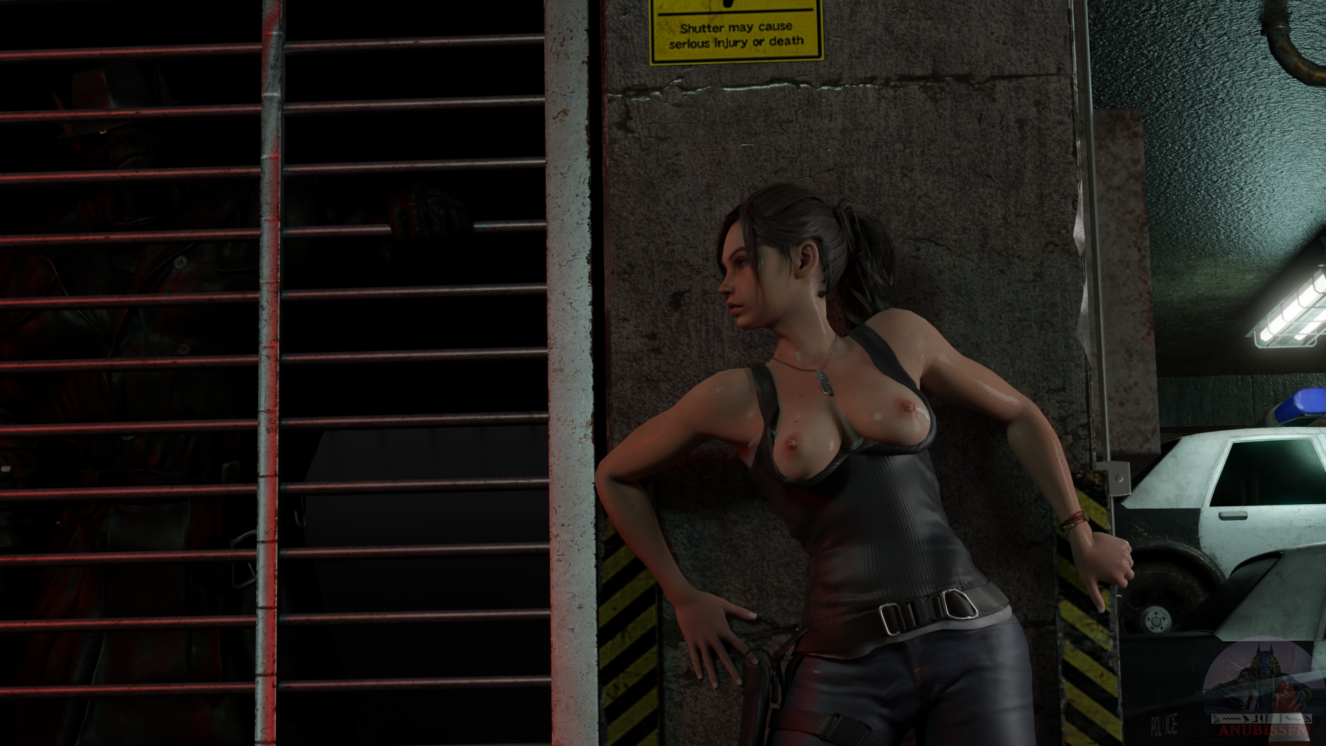 Claire Runs into Mr.AnubX Claire Redfield Resident Evil 2 Remake 