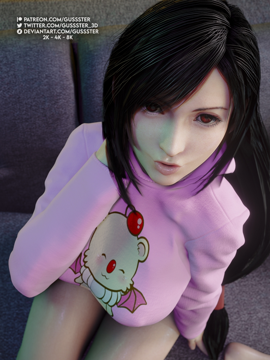TIFA PINK HOODIE Tifa Lockhart Tifa Final Fantasy Final Fantasy 7 Remake Big Tits Big boobs Thick Thighs Thighs 3d Porn Sexy Cumshot Cum Covered Cum In Mouth Chained Chains Collar Belly Chain