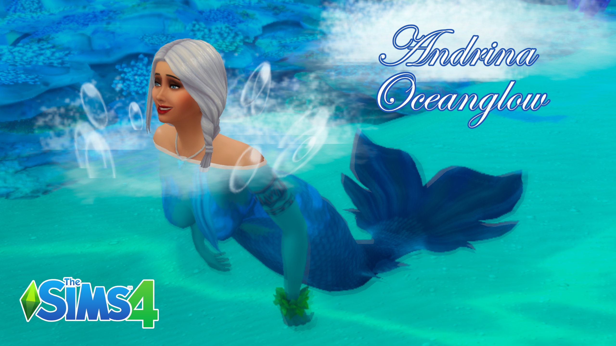 Sims 4 - Mermaid Andrina Oceanglow The Sims 4 Mermaid Siren White Hair Bustyfemale Thong Big Ass Toned Female Topless 2
