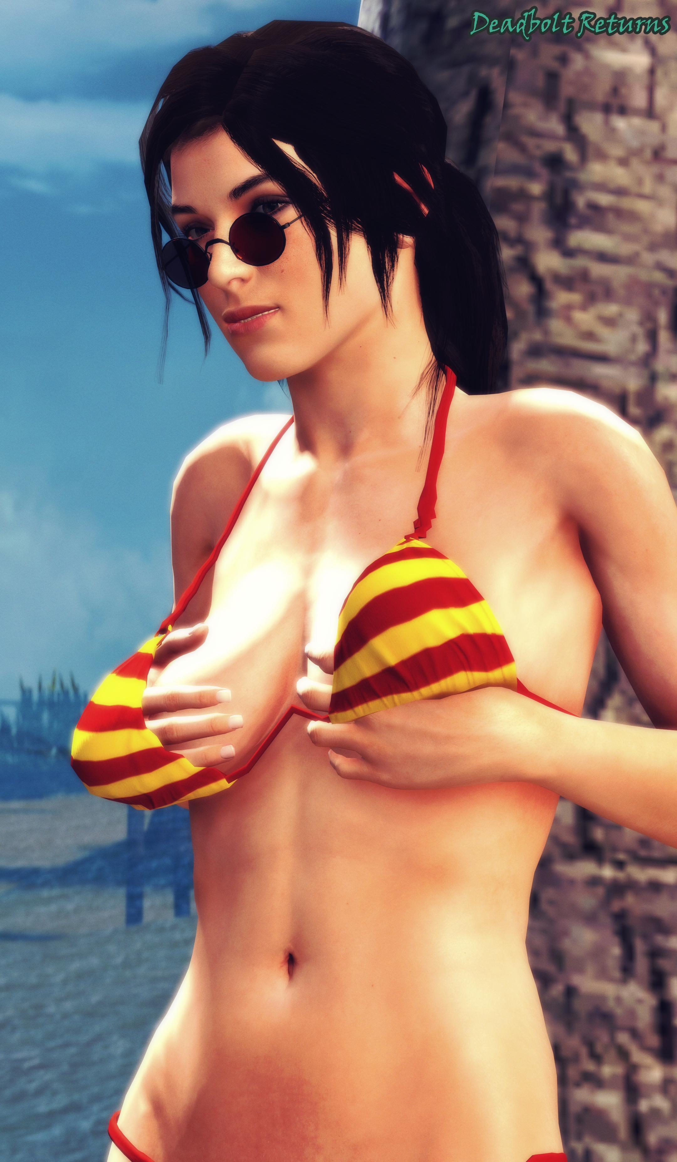 Lara at the Beach (Remake) Lara Croft Tomb Raider Rise Of The Tomb Raider Bikini 3d Porn 3dnsfw Solo Pinup Nudes Nude In The Nude Sfm Source Filmmaker 4