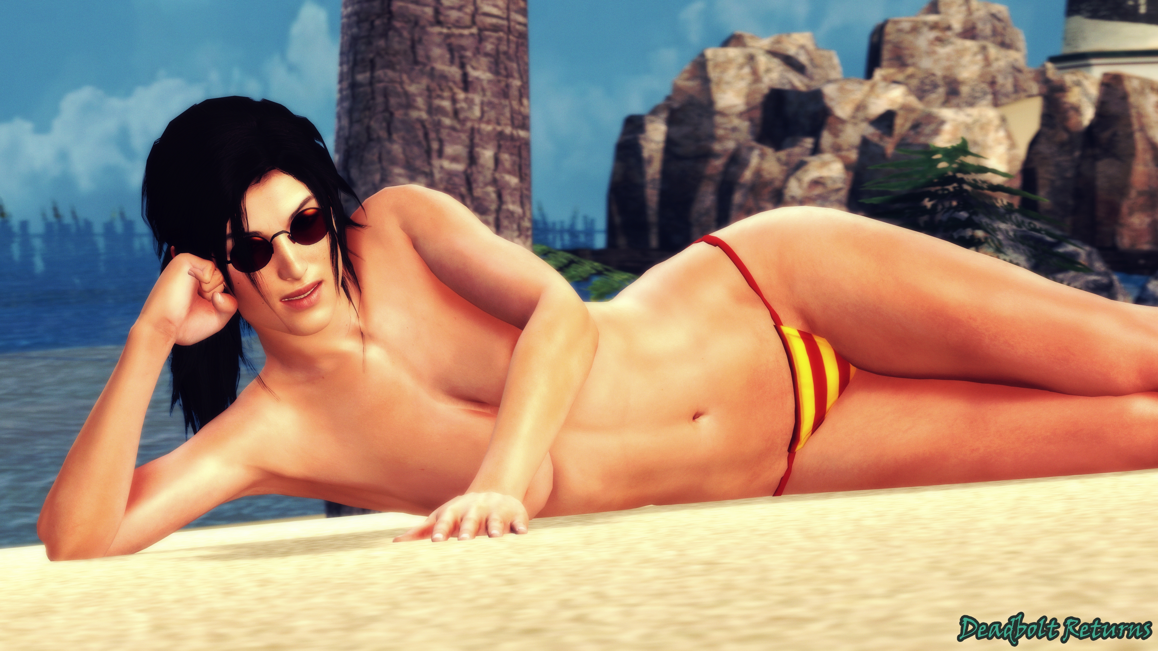 Lara at the Beach (Remake) Lara Croft Tomb Raider Rise Of The Tomb Raider Bikini 3d Porn 3dnsfw Solo Pinup Nudes Nude In The Nude Sfm Source Filmmaker 5
