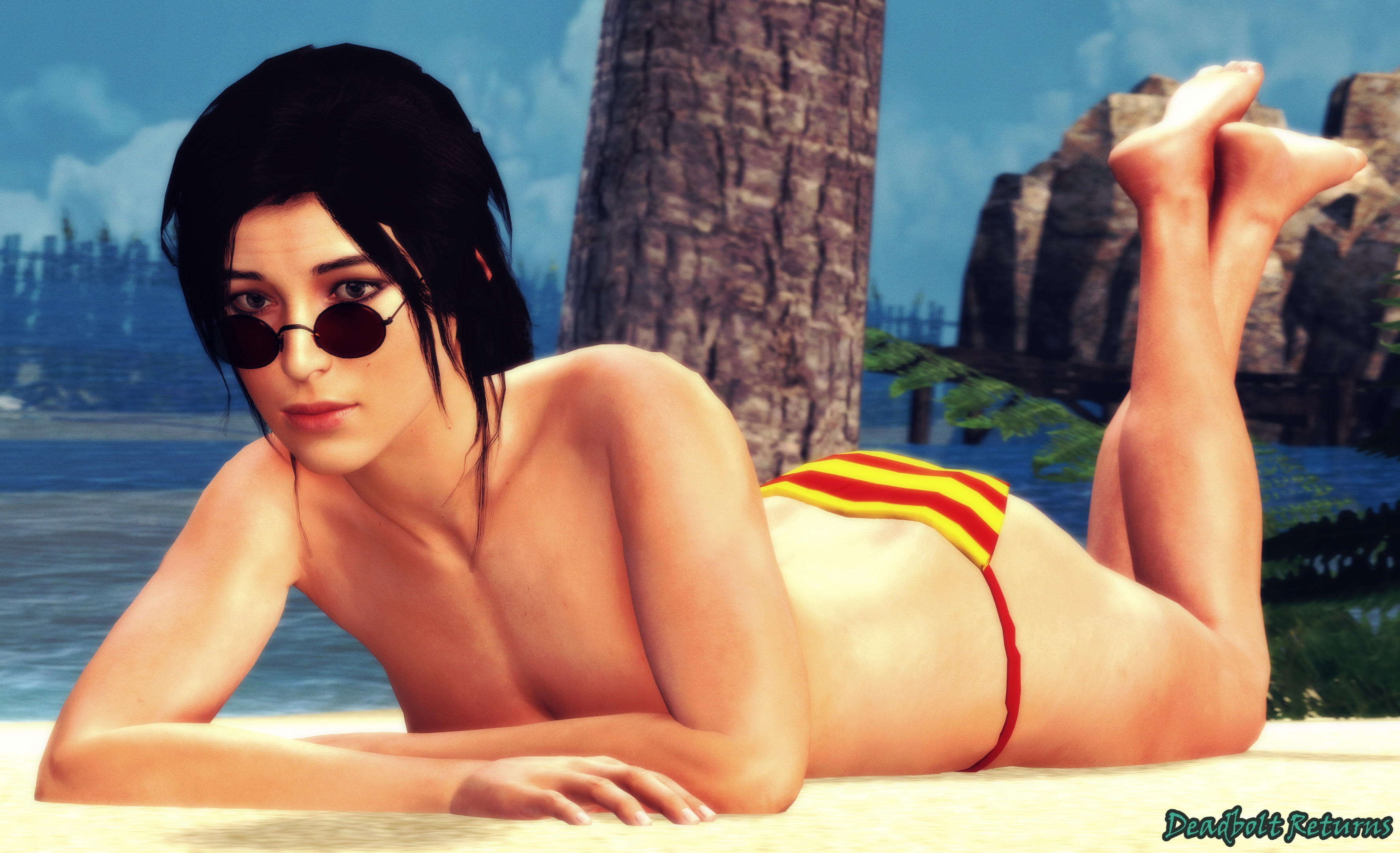 Lara at the Beach (Remake) Lara Croft Tomb Raider Rise Of The Tomb Raider Bikini 3d Porn 3dnsfw Solo Pinup Nudes Nude In The Nude Sfm Source Filmmaker 6
