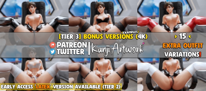 3D Tracer  Post-mission  Overwatch Tracer Panties Stockings Brown Hair Brown Eyes Spread Legs 2