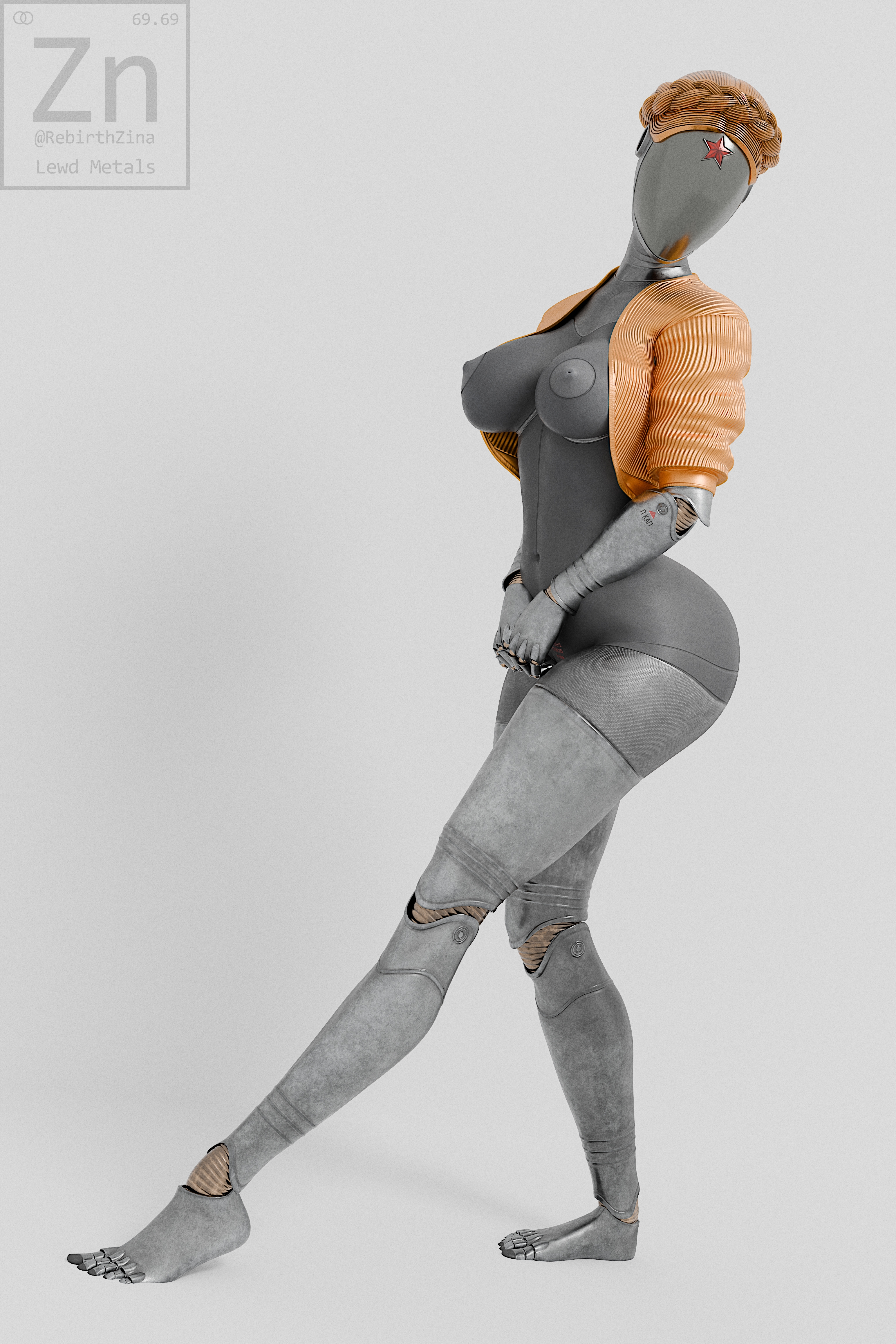 White set. Atomic Heart The Twins (atomic Heart) Posing Showing Her Body 7
