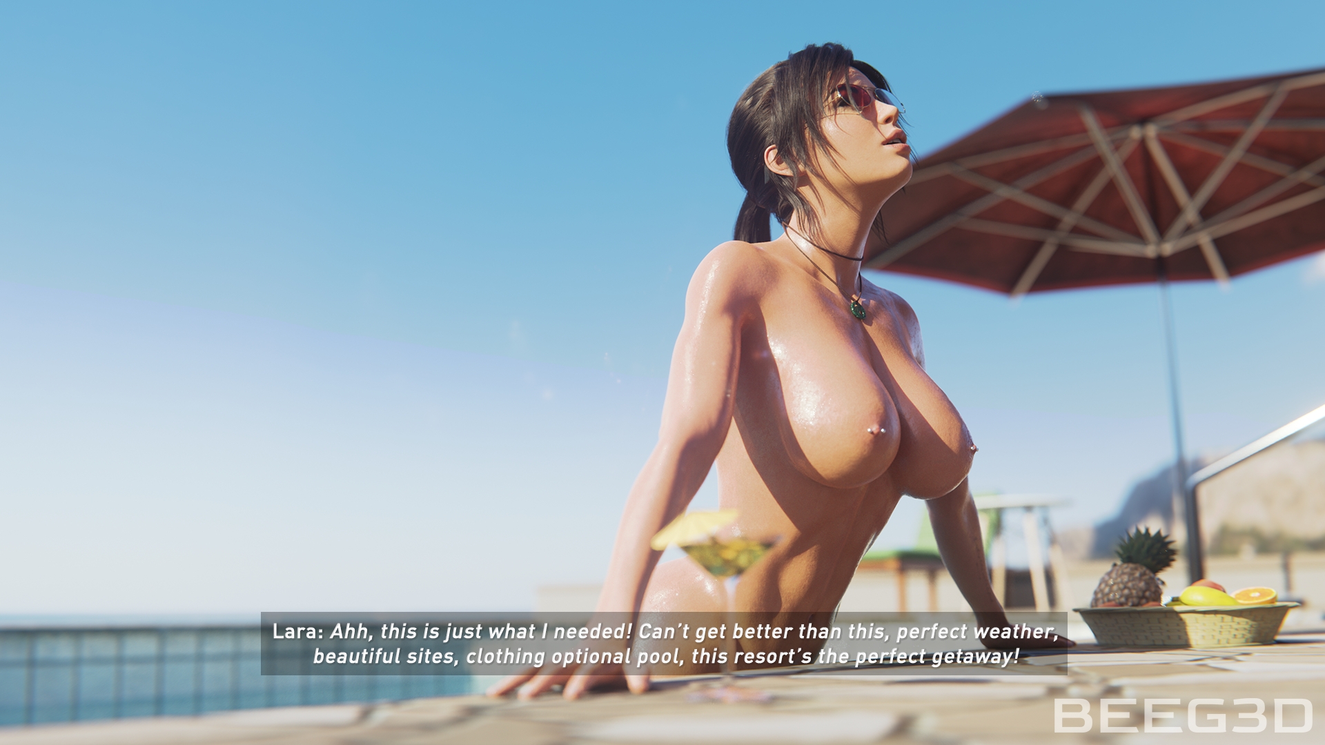 Lara Croft - Vacation Adventures Lara Croft Tomb Raider Interracial Blowjob Anal Doggy Style Missionary Cum