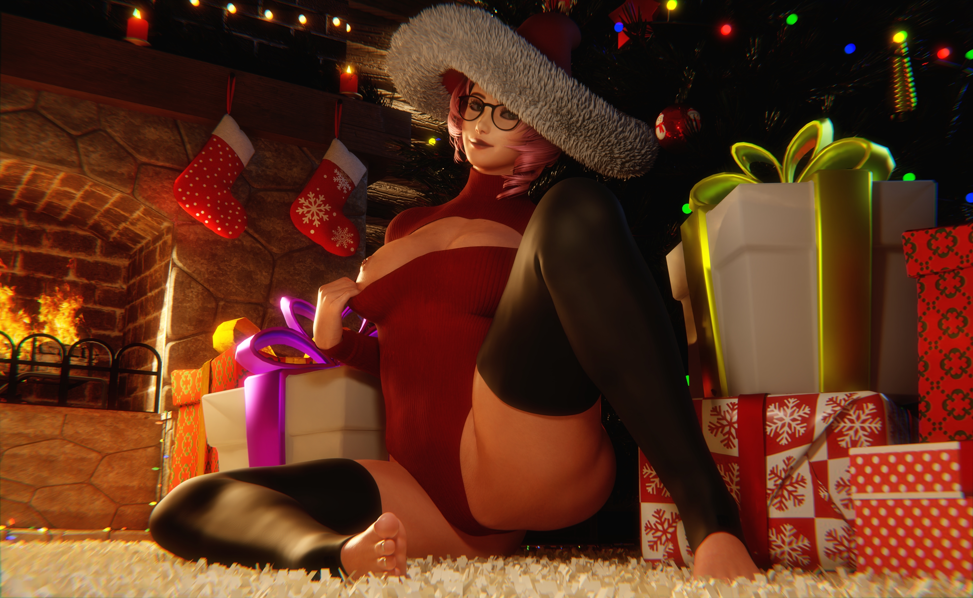 HAPPY HOLIDAYS!! Tekken Alisa Bosconovitch Big Tits Christmas