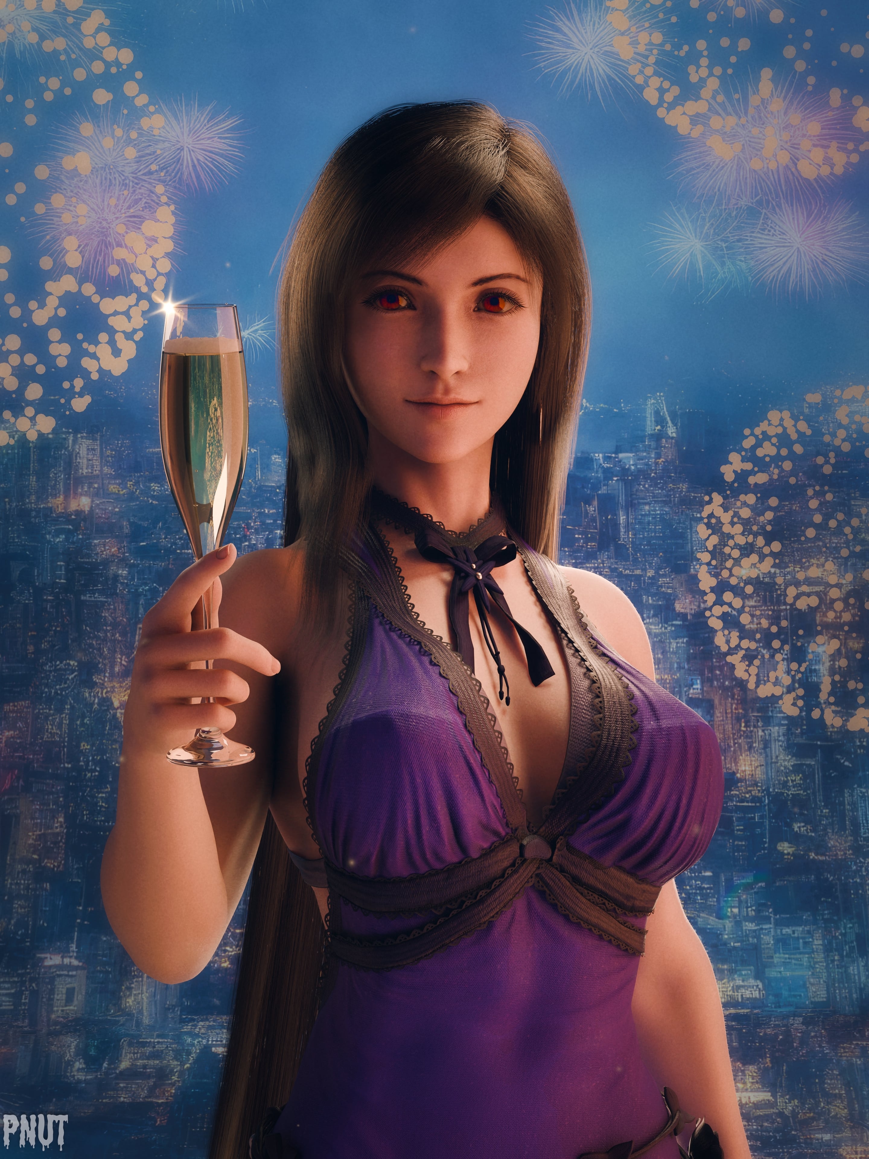 Happy New Year 2024! Tifa Lockhart Final Fantasy Final Fantasy 7 Remake Sfw