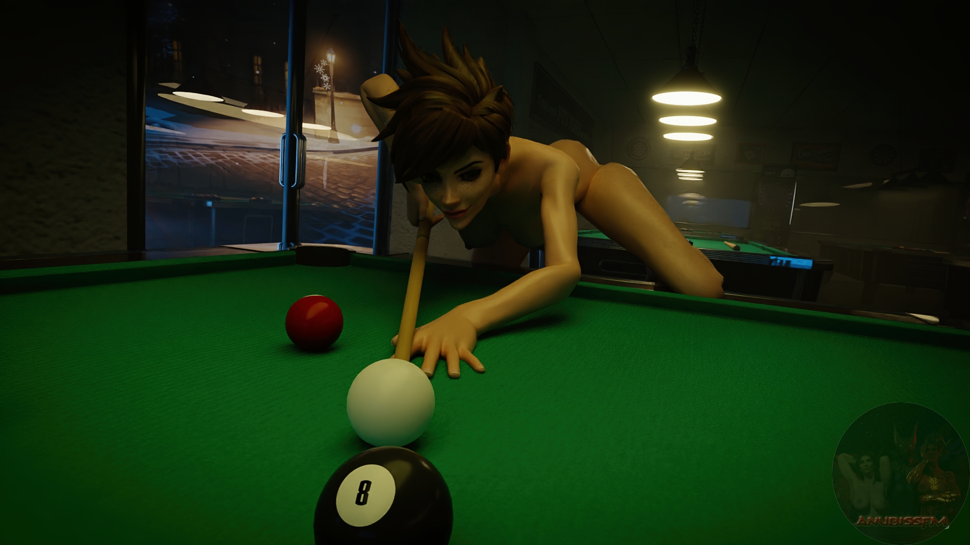 Pool night with Tracer Tracer Overwatch 3d Porn