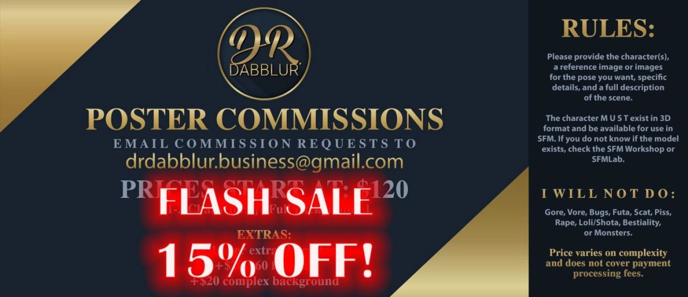 Flash sale starting now 10162023 for only this batch of commissions