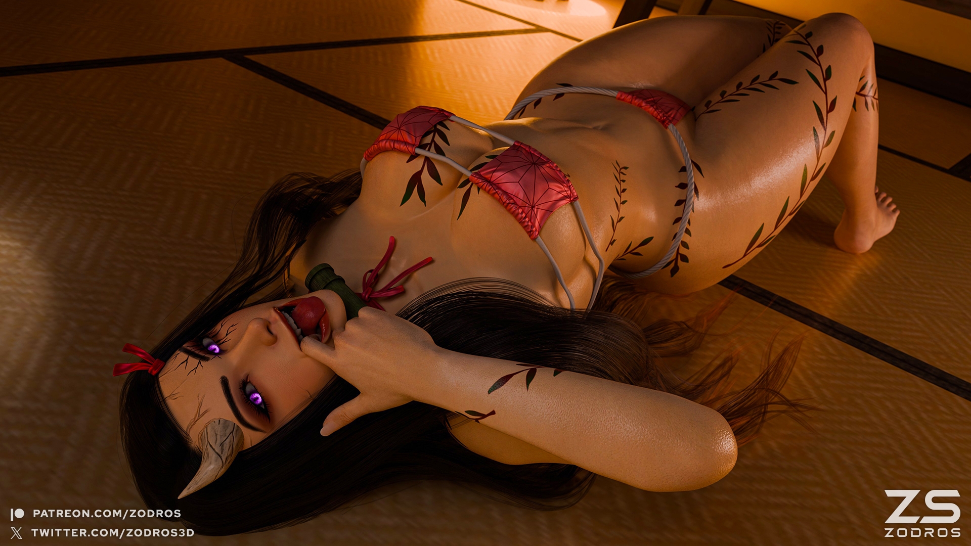DEMON SLAYER - Nezuko Worship Demon Slayer Nezuko Demon Girl Demon 3d Porn Big Tits Huge Cock Big Dick Bikini 2