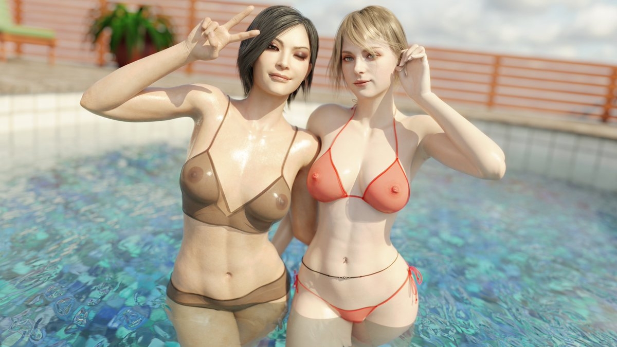Anon Commission Ada and Ashley bikini pic More to cum soon Ada Ashley Bikini Cum