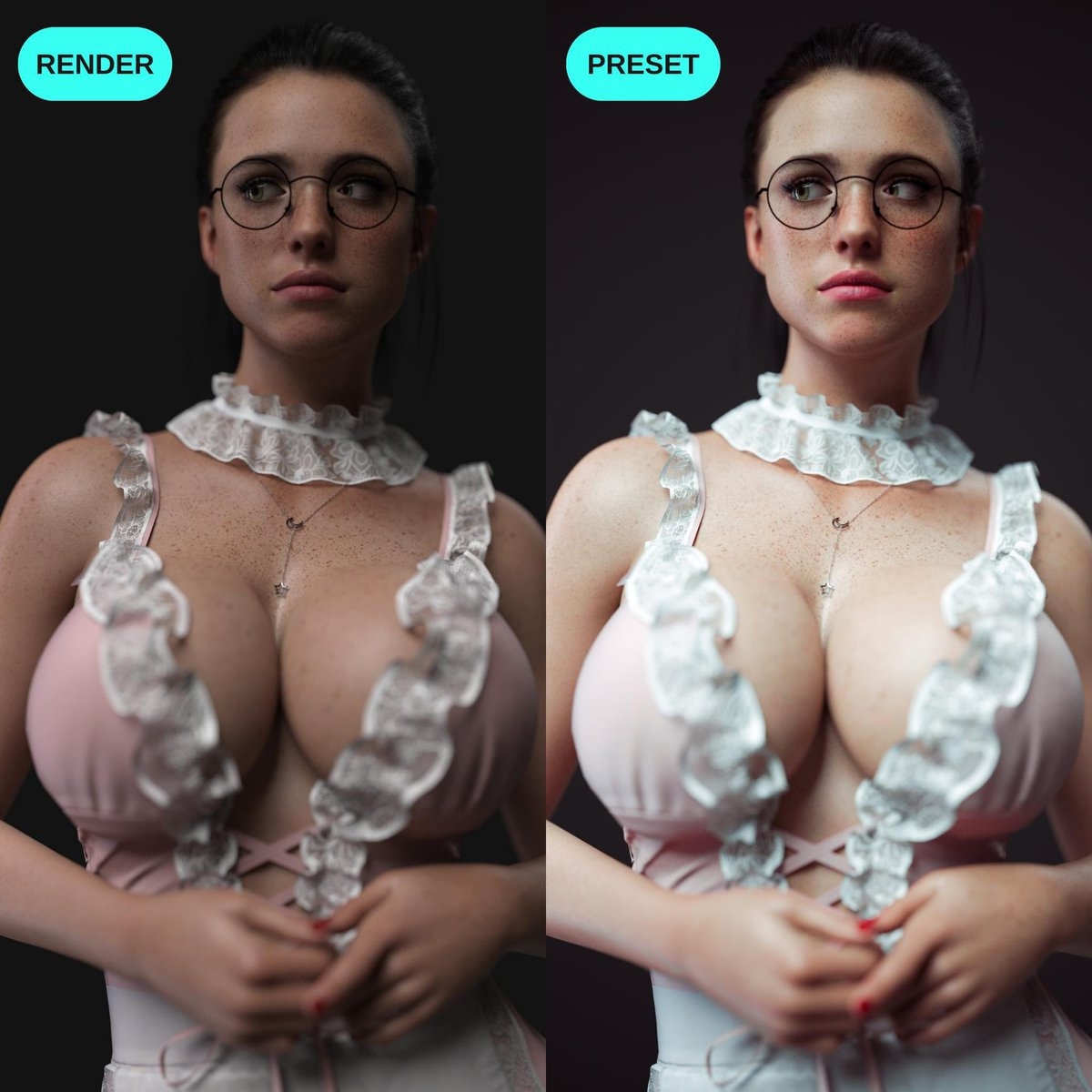 Daz3d Tutorial for Beginners  Female Girl Naked Sexy Hot Big Tits Render Perfect Body