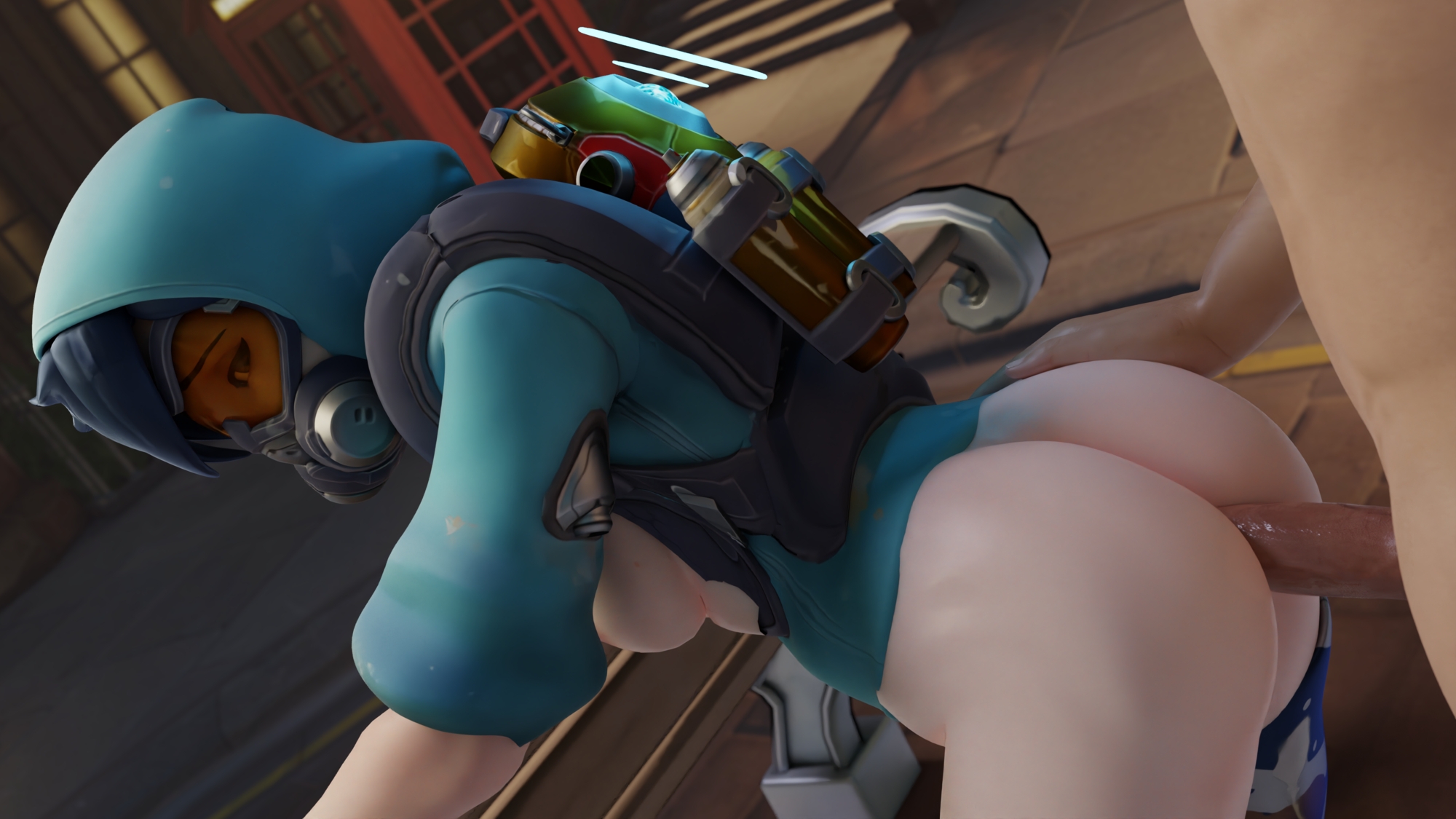 Tracer taken from behind Tracer Overwatch 3d Porn Fuck From Behind Sex Half Naked Boobies Bouncing Boobs 3
