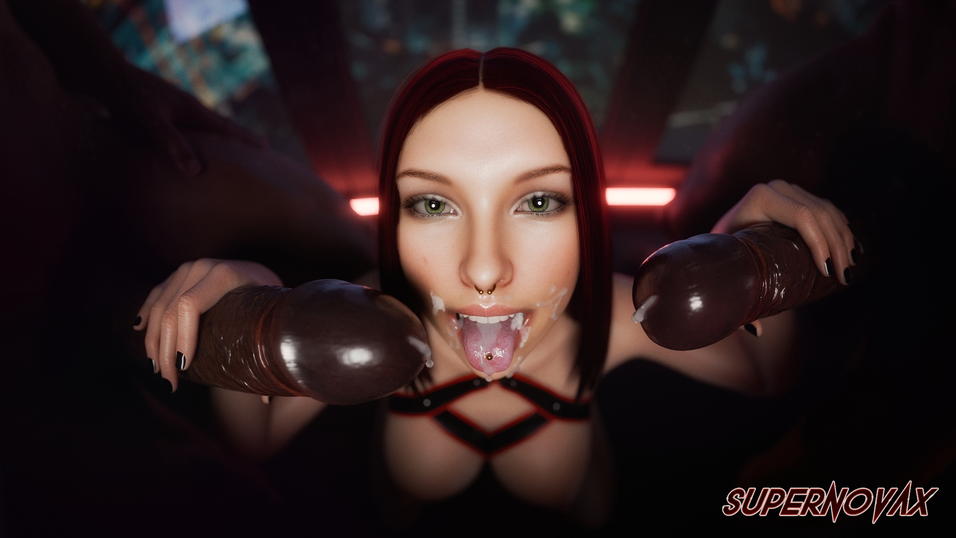 Secret mission🤫   Marvel Black Widow Natasha Romanoff Threesome Facial Cum Bbc