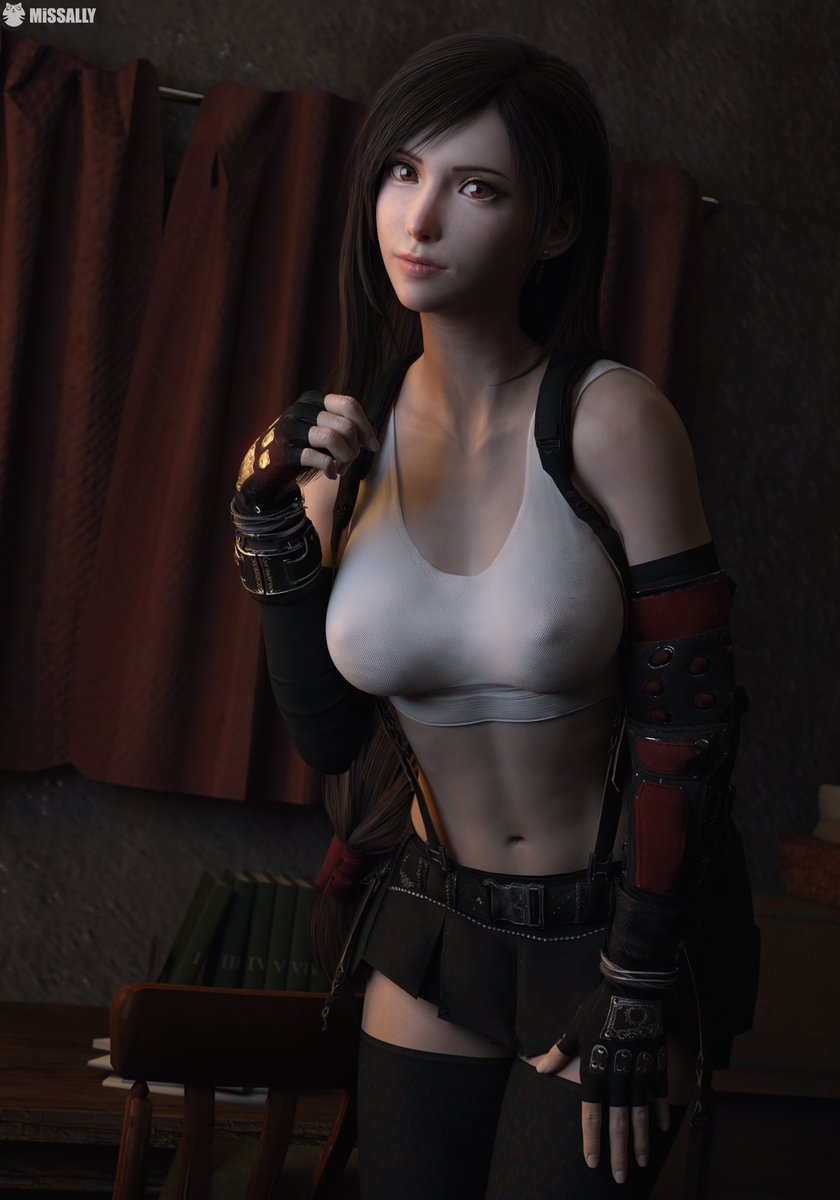 Tifa Lockhart Final Fantasy Character Artwork  Gaming Character Fighter Fantasy Art Model Female