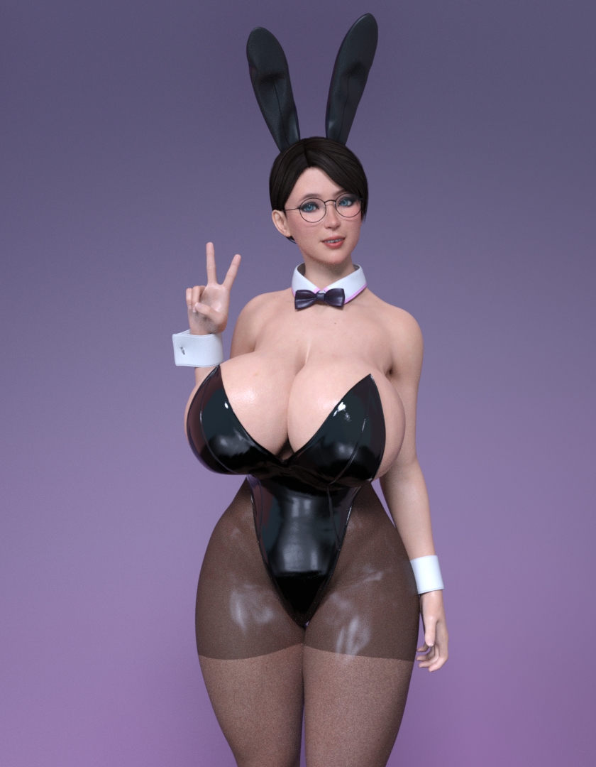 013 Cattleya Queen's Blade Big Tits Huge Boobs Bunny Suit