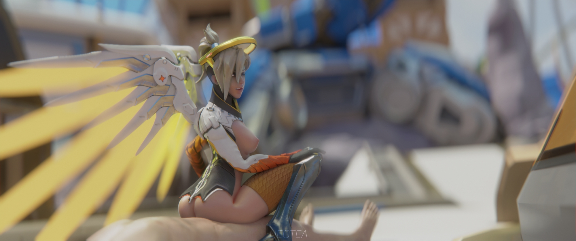 Mercy Has a Nice Disappearing Act to show you Mercy Overwatch Big Ass Big Dick Sex Cowgirl Position Milf 2