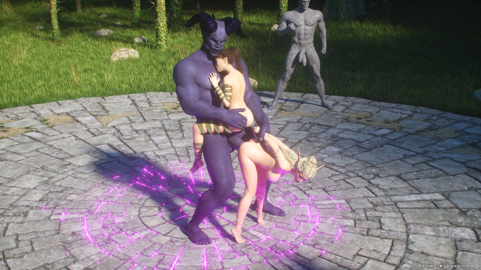 World Of Orgasm - Golem's Awakening  3d Porn Magic Elf Double Penis Horns Threesome Forced Doggy Style Pussy Outdoor Sex Double Penetration Big boobs Cum In Face Cumshot 12