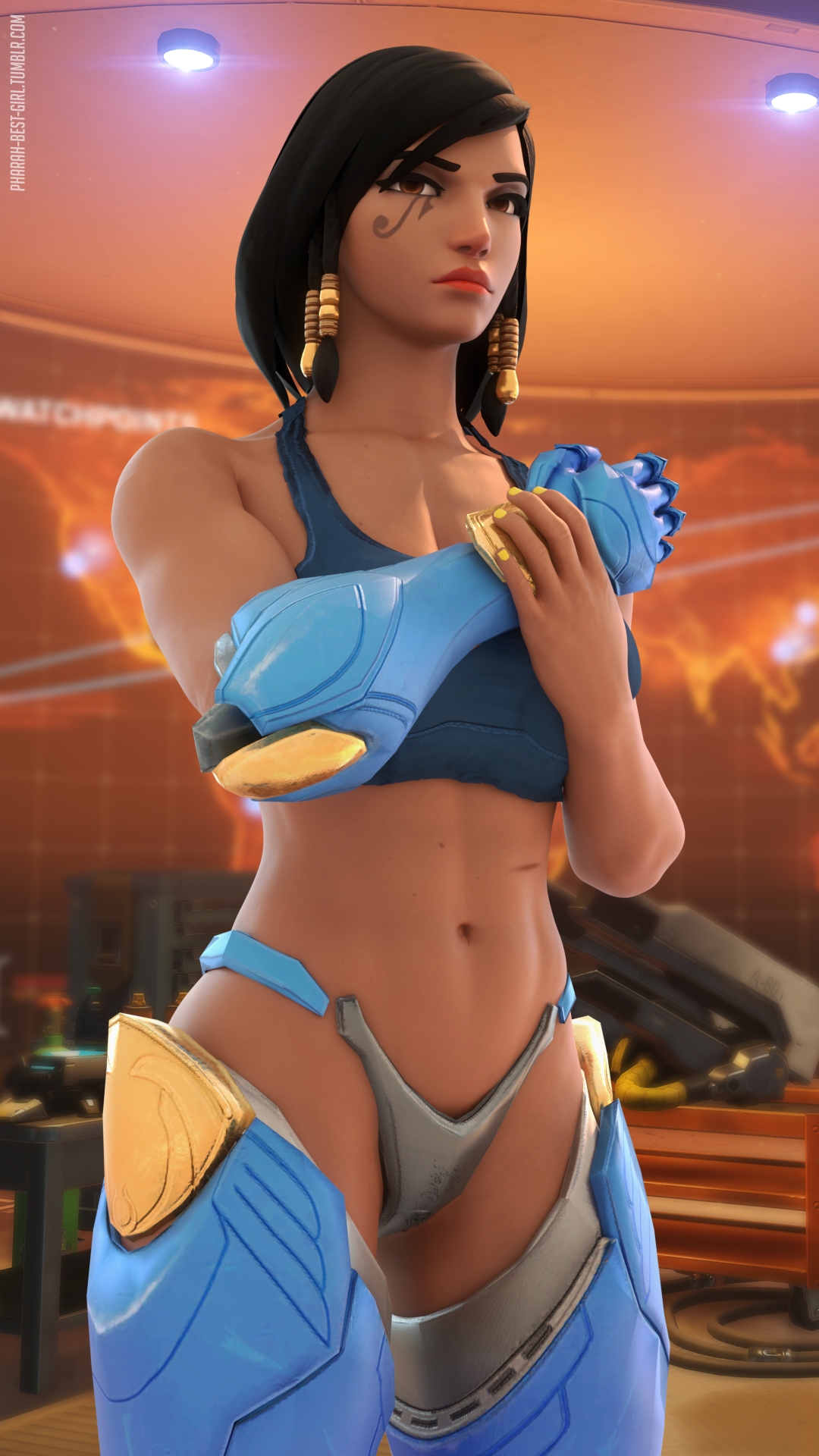 Suit up armor Pharah Overwatch 3d Porn Sexy Nude Pussy