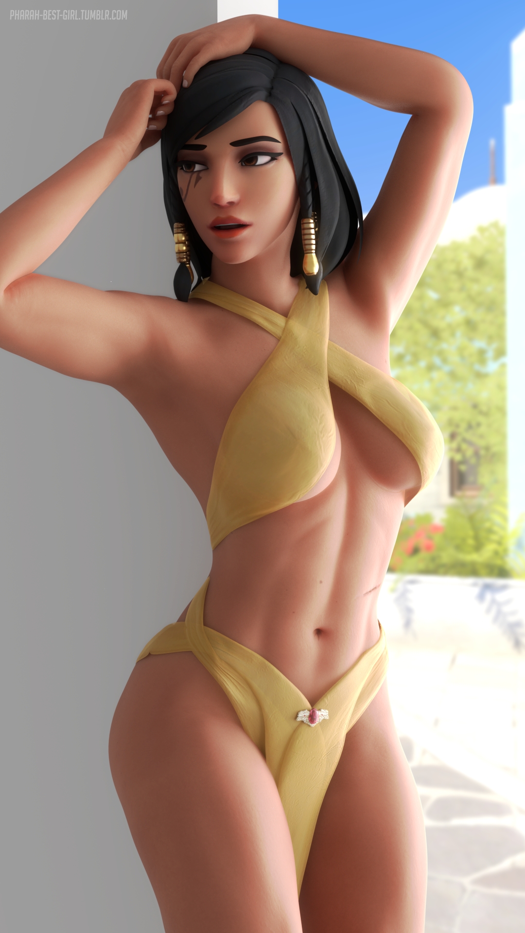 Pin up 3 Pharah Overwatch 3d Porn Sexy Nude Natural Boobs Pubic Hair Hairy Pussy