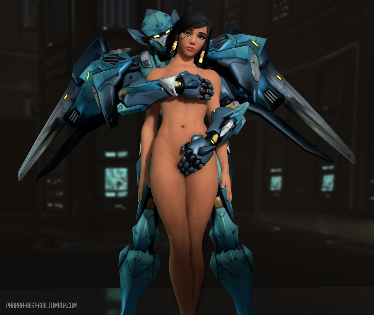 Mecha queen 2 Pharah Overwatch 3d Porn Sexy Nude Pussy Hairy Pussy Natural Boobs