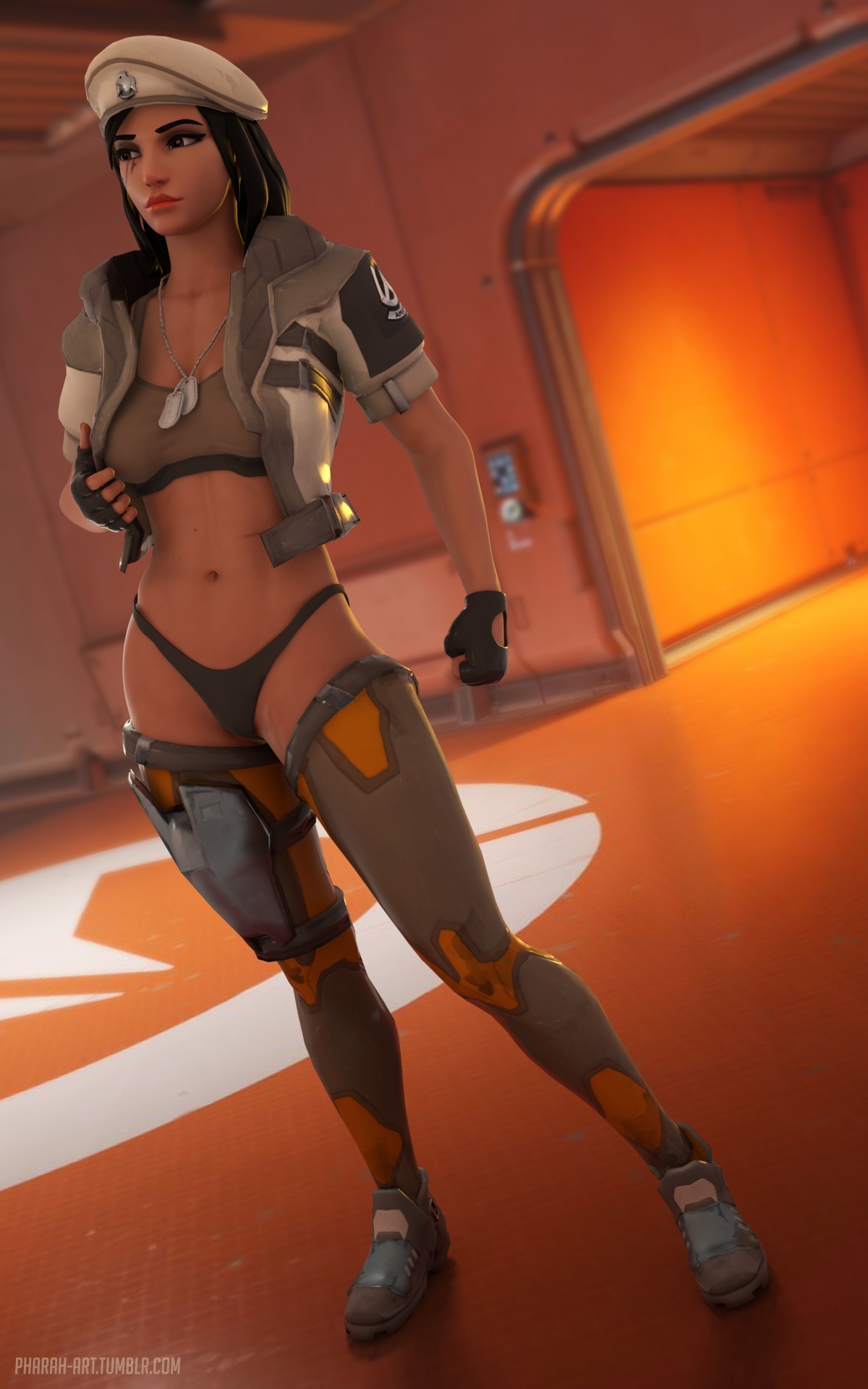 Lieutenant Pharah Overwatch 3d Porn Sexy Nude Natural Boobs Tits Pubic Hair Hairy Pussy
