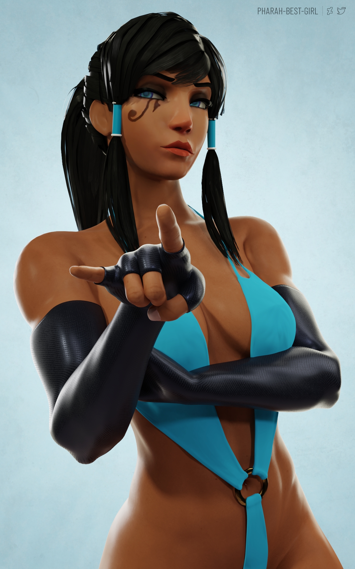 Pin up 56 Pharah Overwatch 3d Porn Sexy Nude Natural Boobs Abs