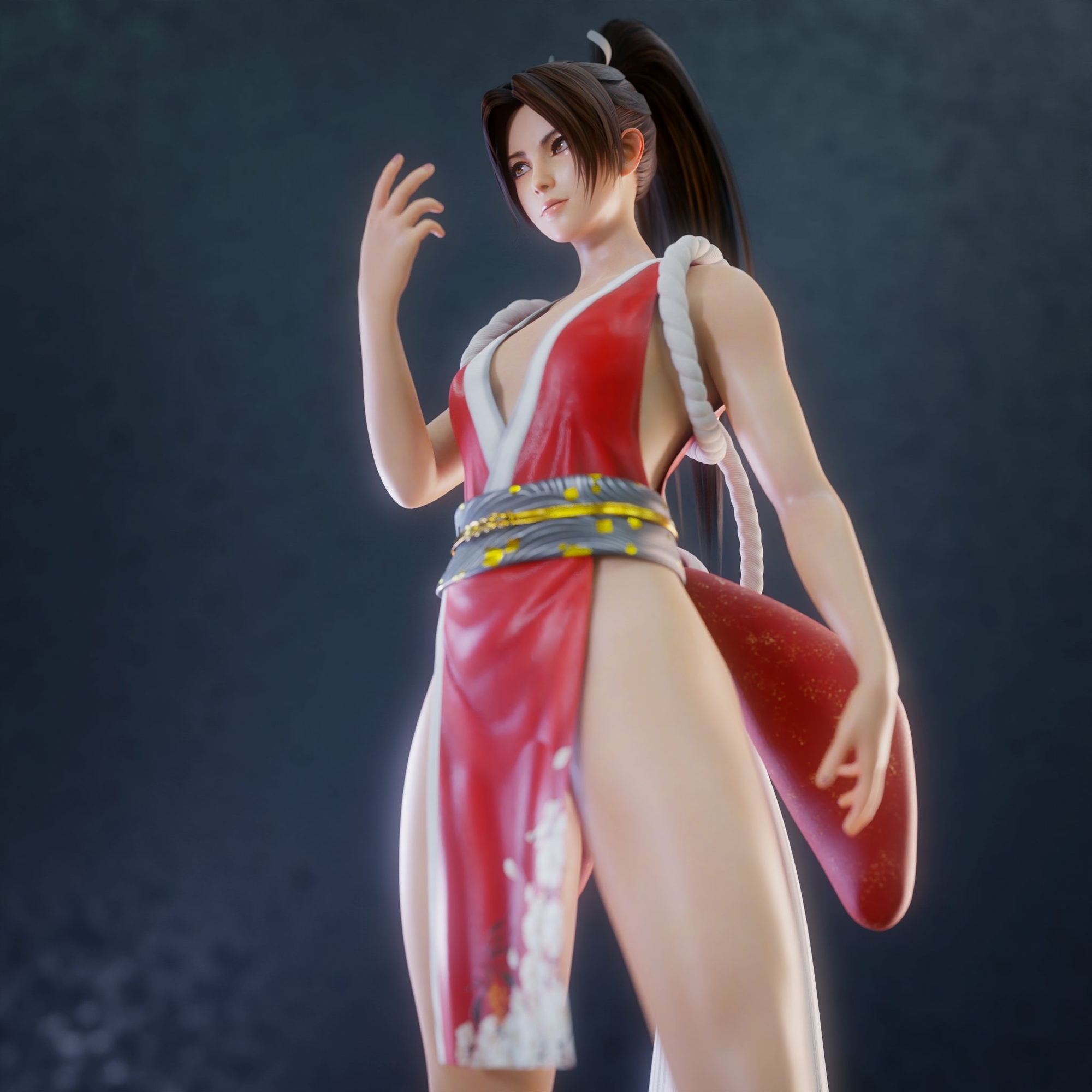 Mai model Mai Shiranui King Of Fighters 3d Porn Topless Pink Nipples Small Boobs Small Tits Small Breasts Sexy Pose