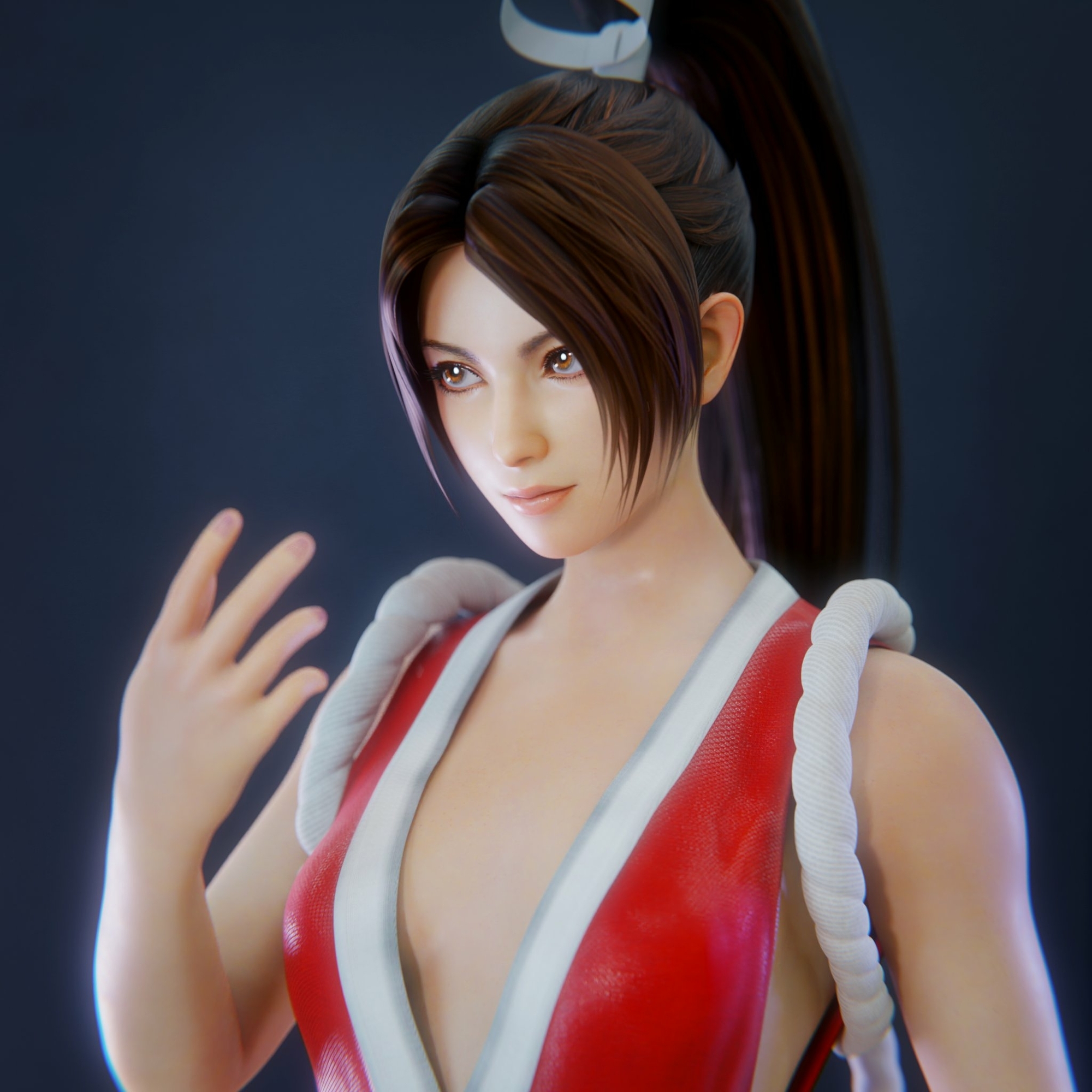 Mai model Mai Shiranui King Of Fighters 3d Porn Topless Pink Nipples Small Boobs Small Tits Small Breasts Sexy Pose 3