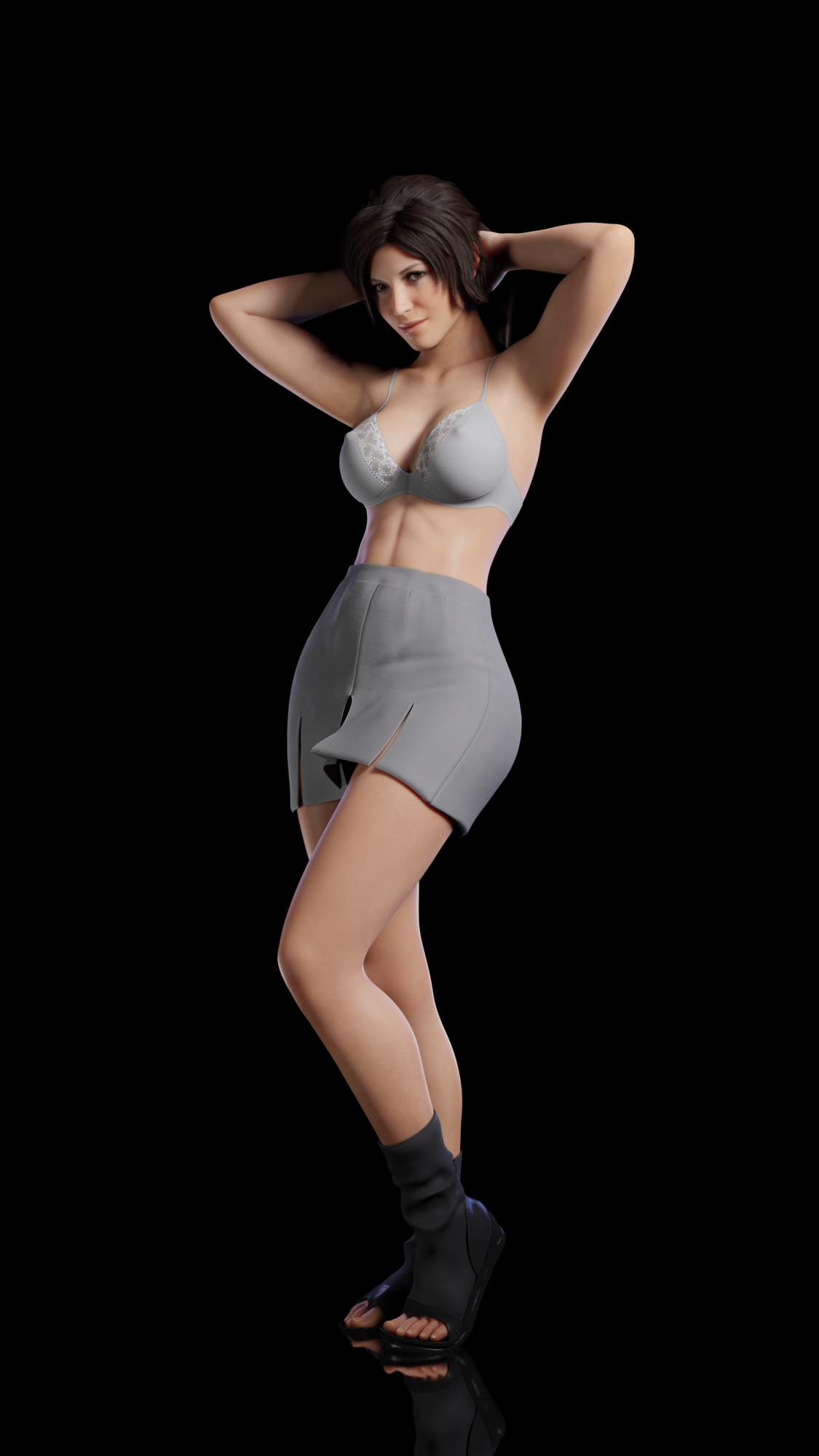Lara pose 2 Lara Croft Tomb Raider 3d Porn Natural Tits Abs Nude Sexy Pink Nipples Lingerie Swimsuit 7