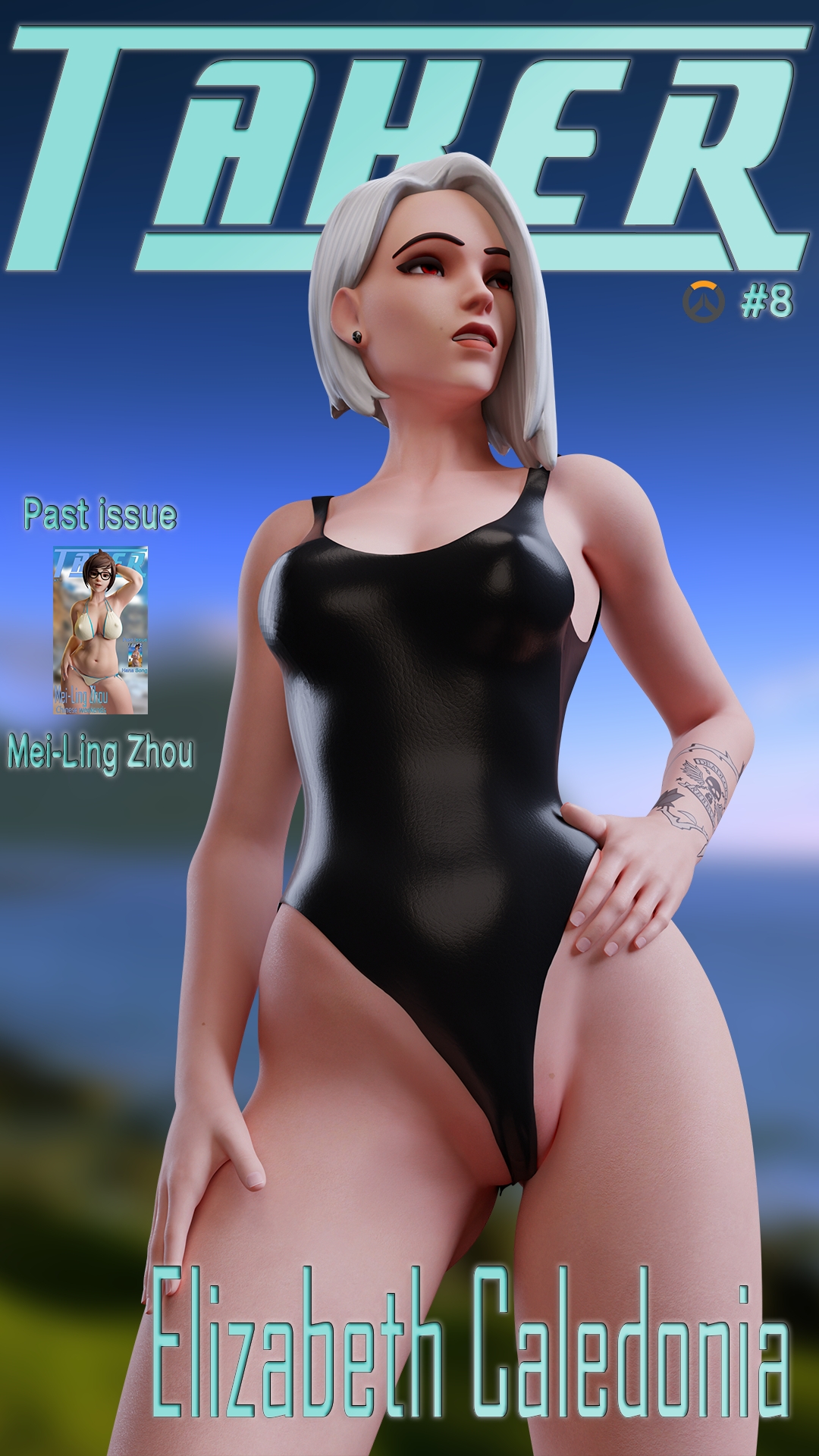 The new issue of the magazine is already on the shelves! Today in the issue - Ashe! Overwatch Ashe 3d Porn Nude Alt Version Swimsuit Pink Nipples Pussy Natural Boobs Natural Tits Magazine