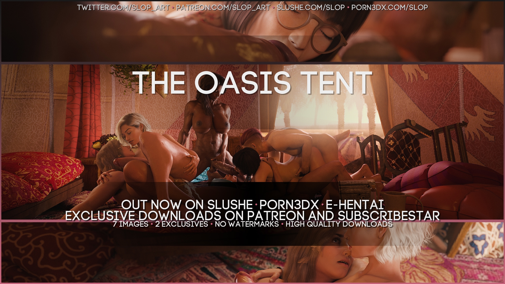 The Oasis Tent  Futanari Femboy Anal Anal Penetration Cum Semen Orgy