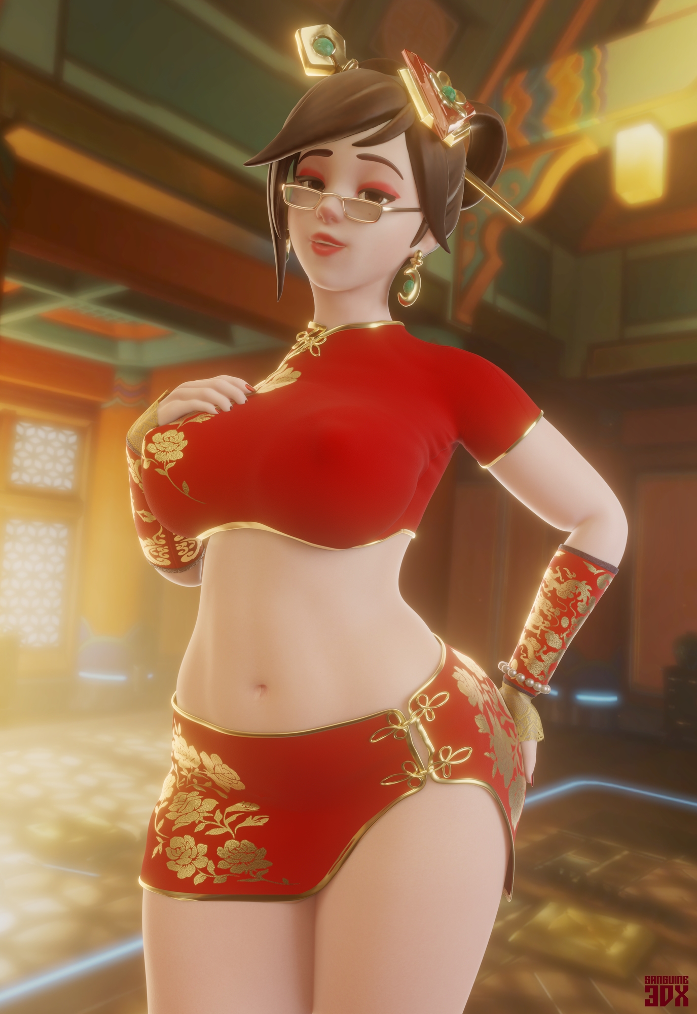 Qipao Mei Mei (Overwatch) Overwatch Dress Bbw