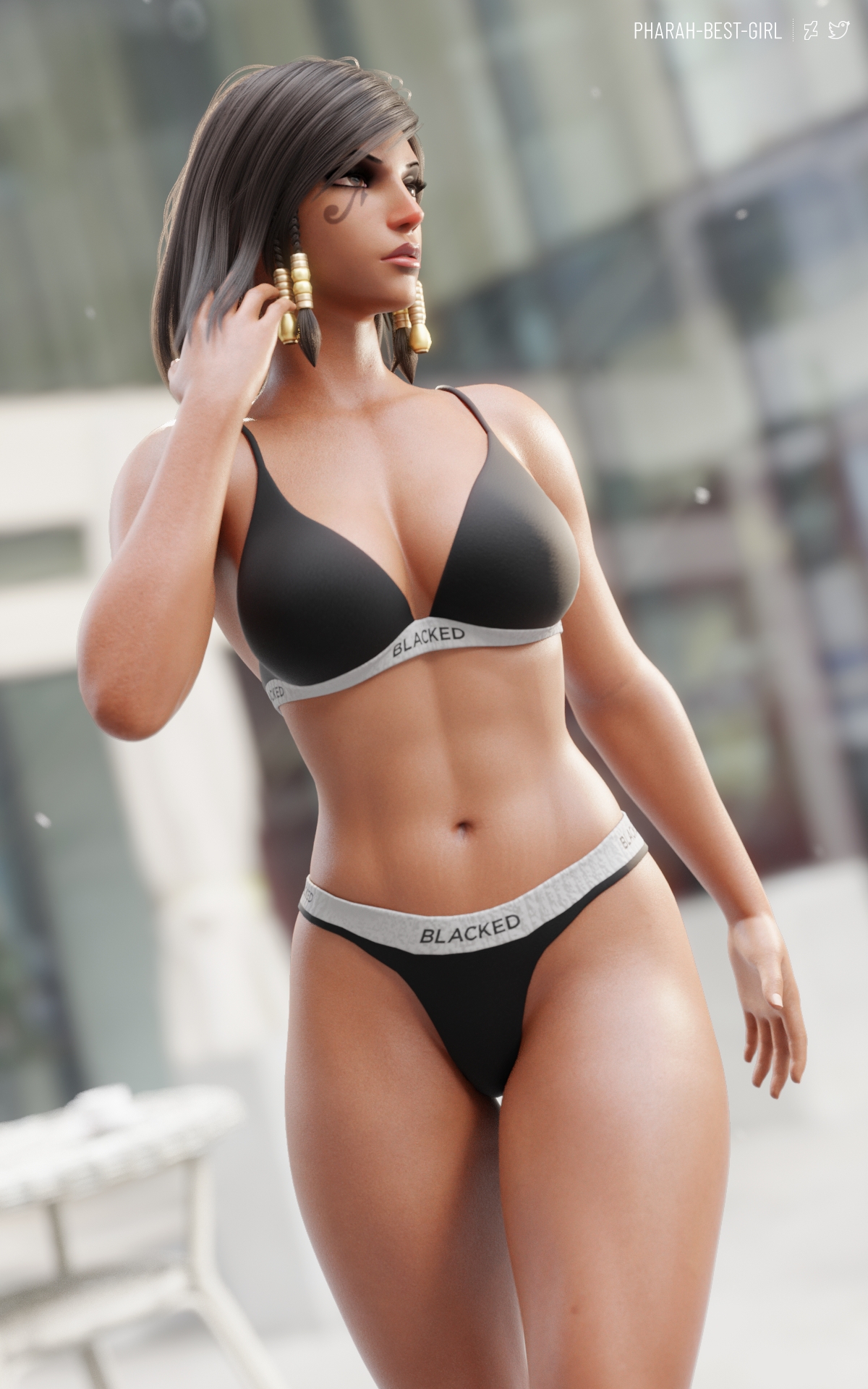 Pinup 121 Pharah Pharah (overwatch) Overwatch Muscular Girl Muscles Muscular Sporty Sport Tanlines Pubic Hair 9