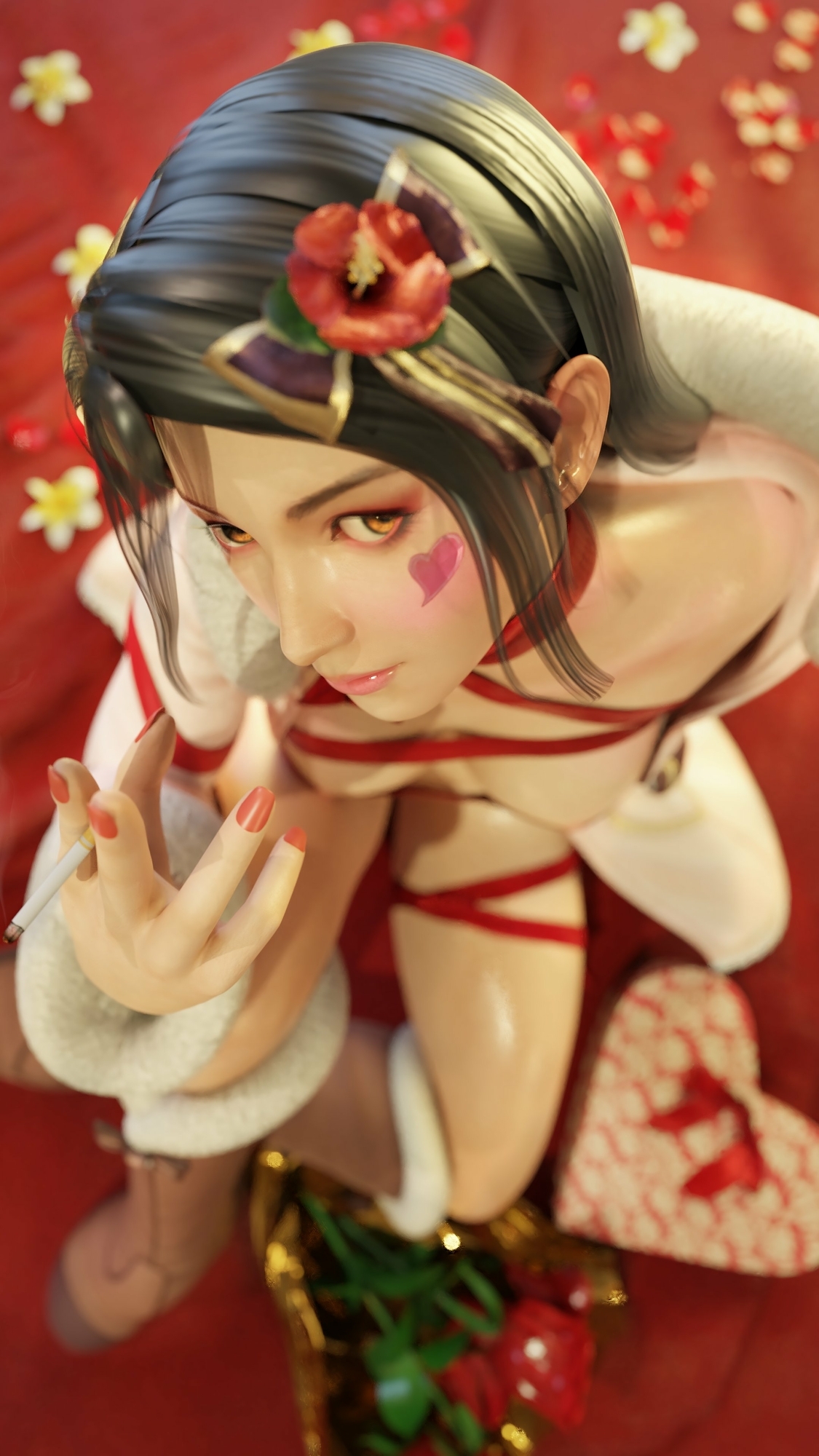 Momiji - Rendezvous Dead Or Alive Momiji 3d Girl 3d Porn Half Naked Sexy Looking At Viewer Pink Nipples Gift Natural Boobs