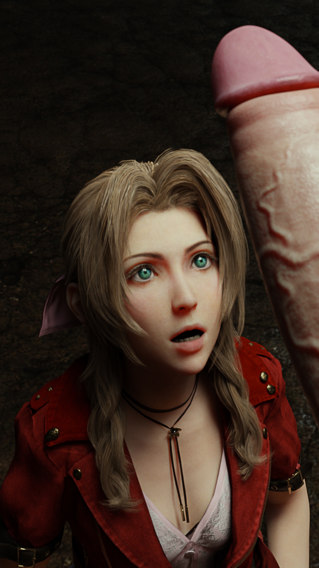 Aerith's shocking Final Fantasy Aerith Gainsborough 3d Porn 3d Girl Nsfw Bbc Bwc Surprised