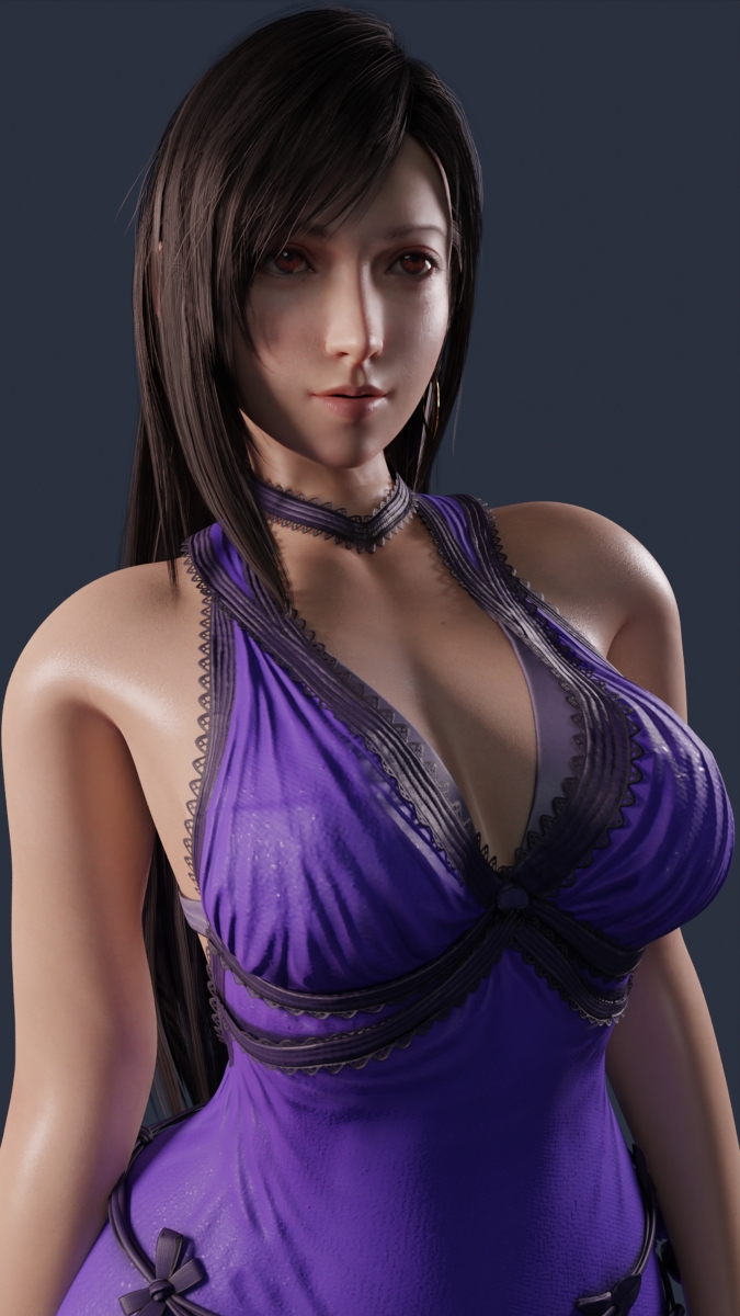 Tifa Sexy Dress Final Fantasy Tifa Lockhart Final Fantasy Sexy Dress Big Tits Big Breasts Hot 2