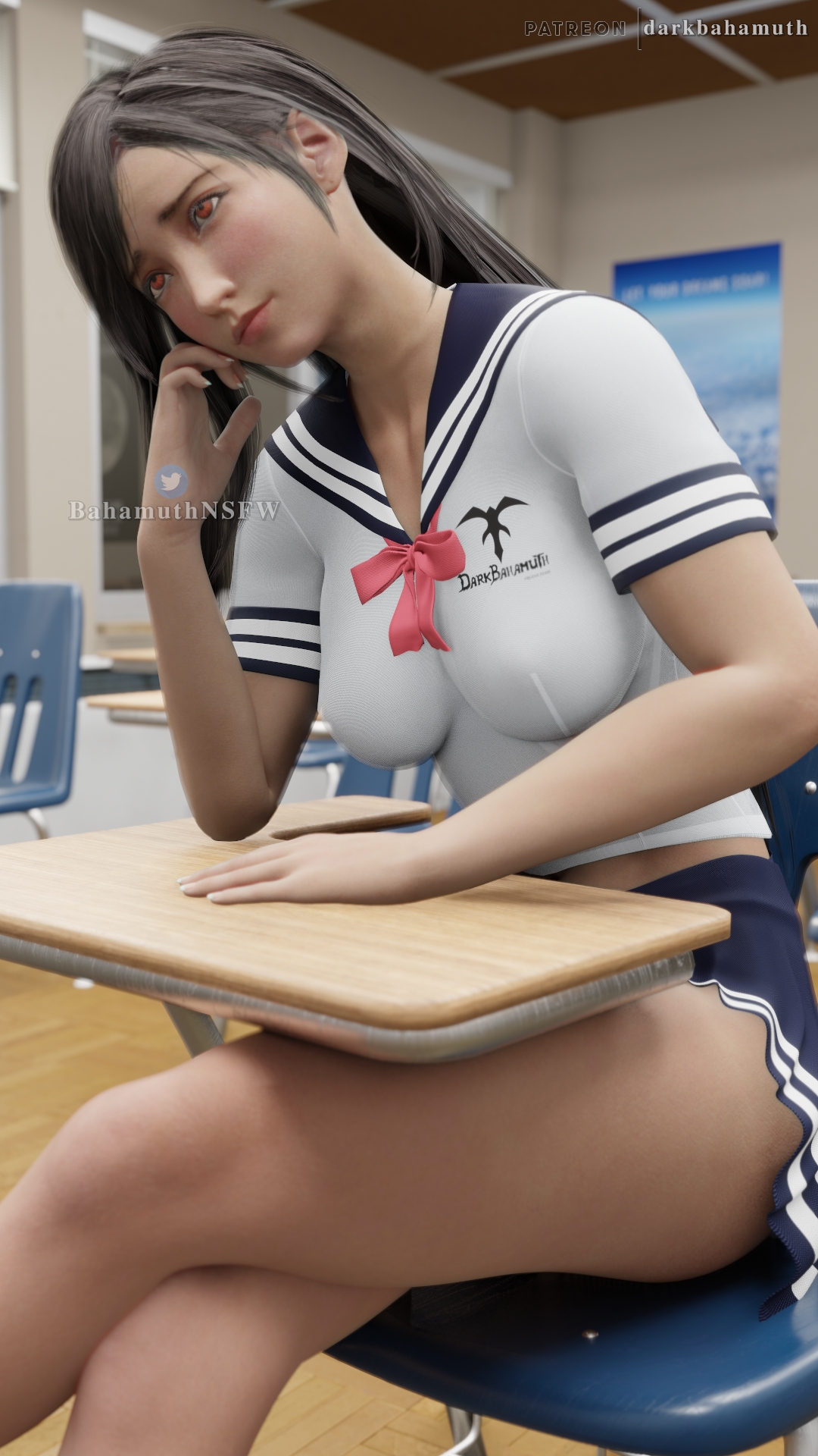 Tifa detention Tifa Lockhart Final Fantasy 7 Final Fantasy VII Schoolgirl
