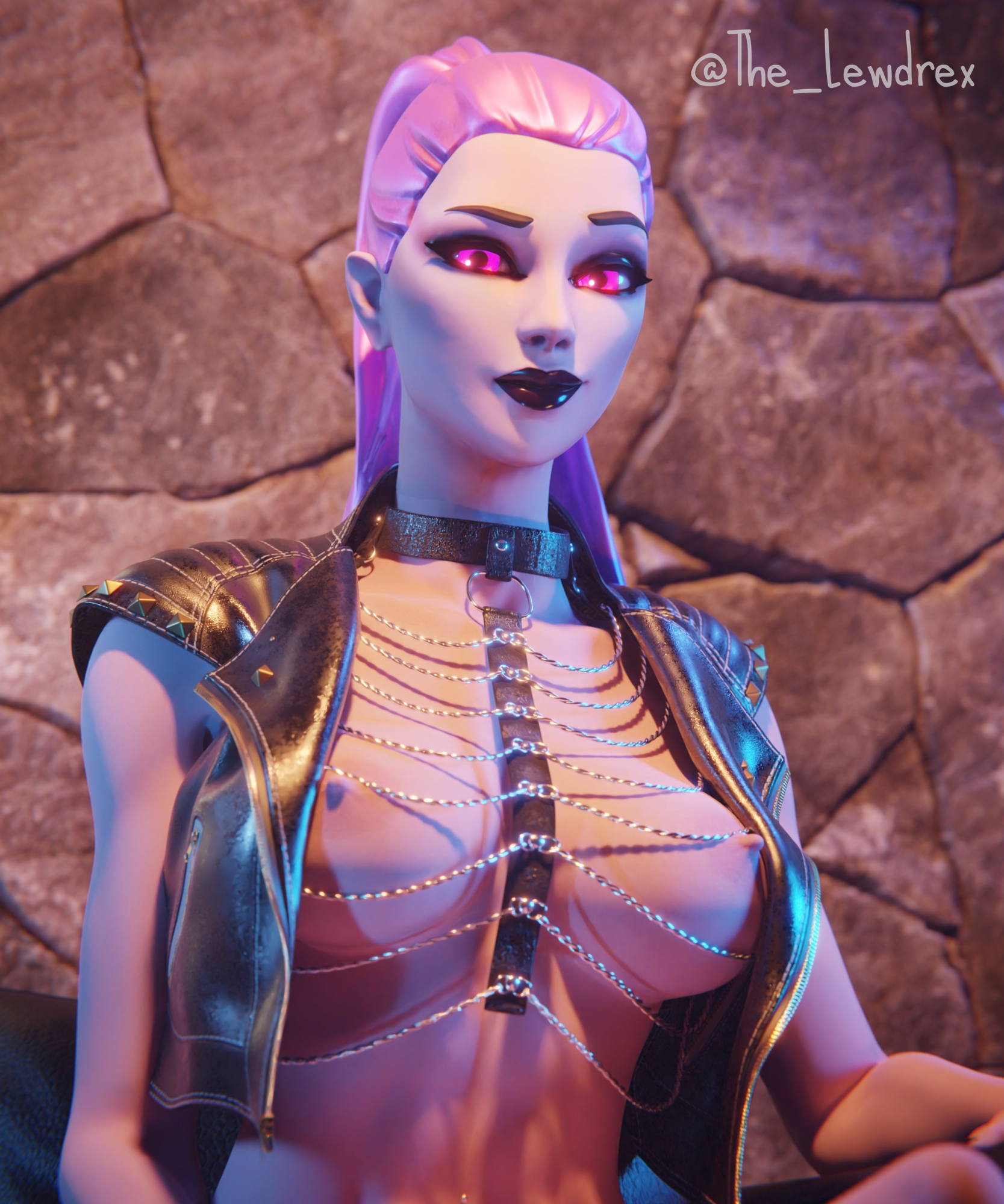Dusk with an... interesting outfit Fortnite Dusk (fortnite) High Heels Tits Boobies Vampire Solo Pinup 5