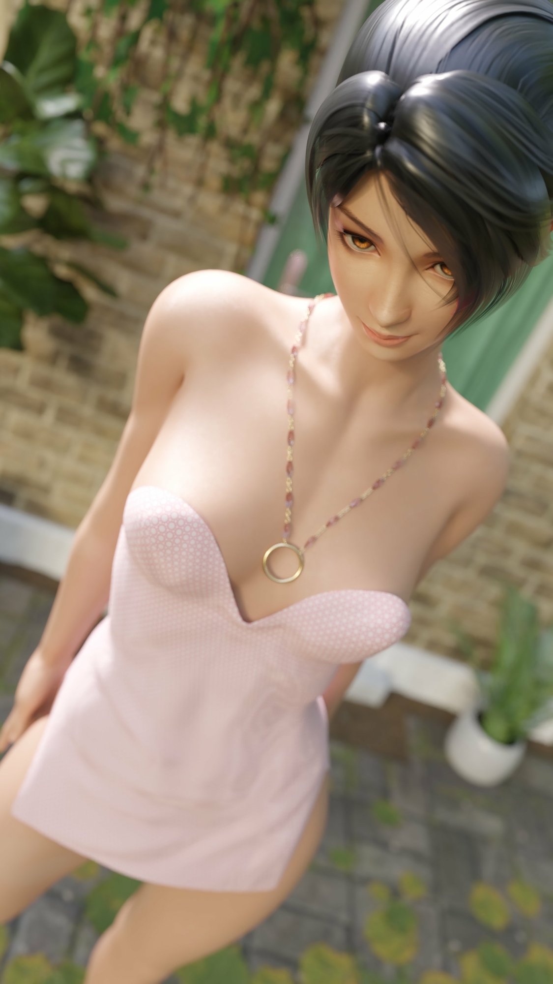 Momiji Dead Or Alive Momiji 3d Girl 3d Porn Sexy Natural Boobs Nipples Naked Nude Looking At Viewer 3