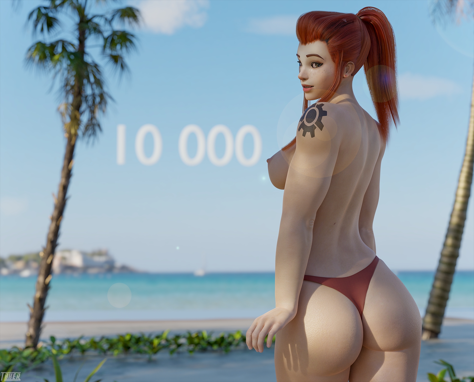 Brigitte Swimsuit Brigitte Overwatch Videogame Naked Big Tits Ass