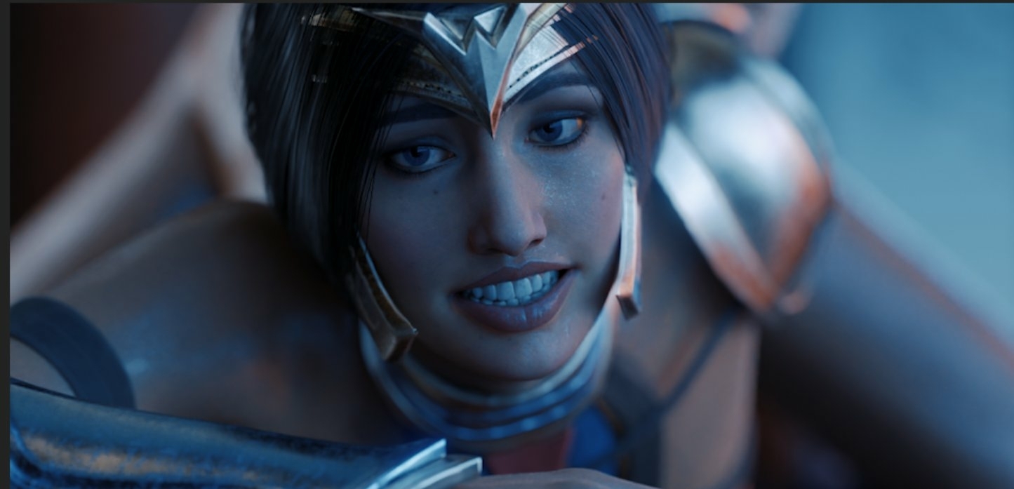 Smile render  3d Girl Superhero Warrior