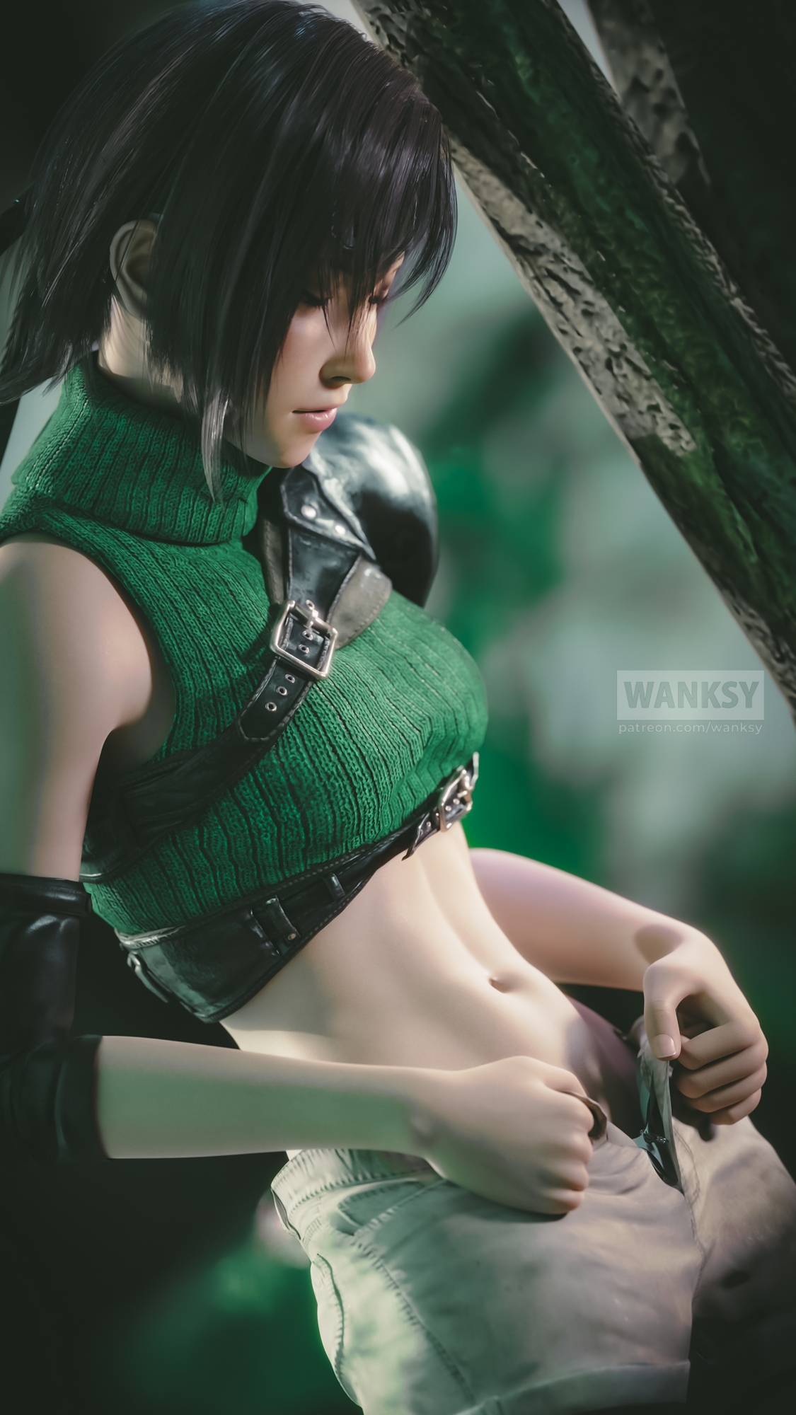 [Poster] Another Yuffie pinup That tummy is yummy Yuffie Kisaragi Final Fantasy 3d Girl