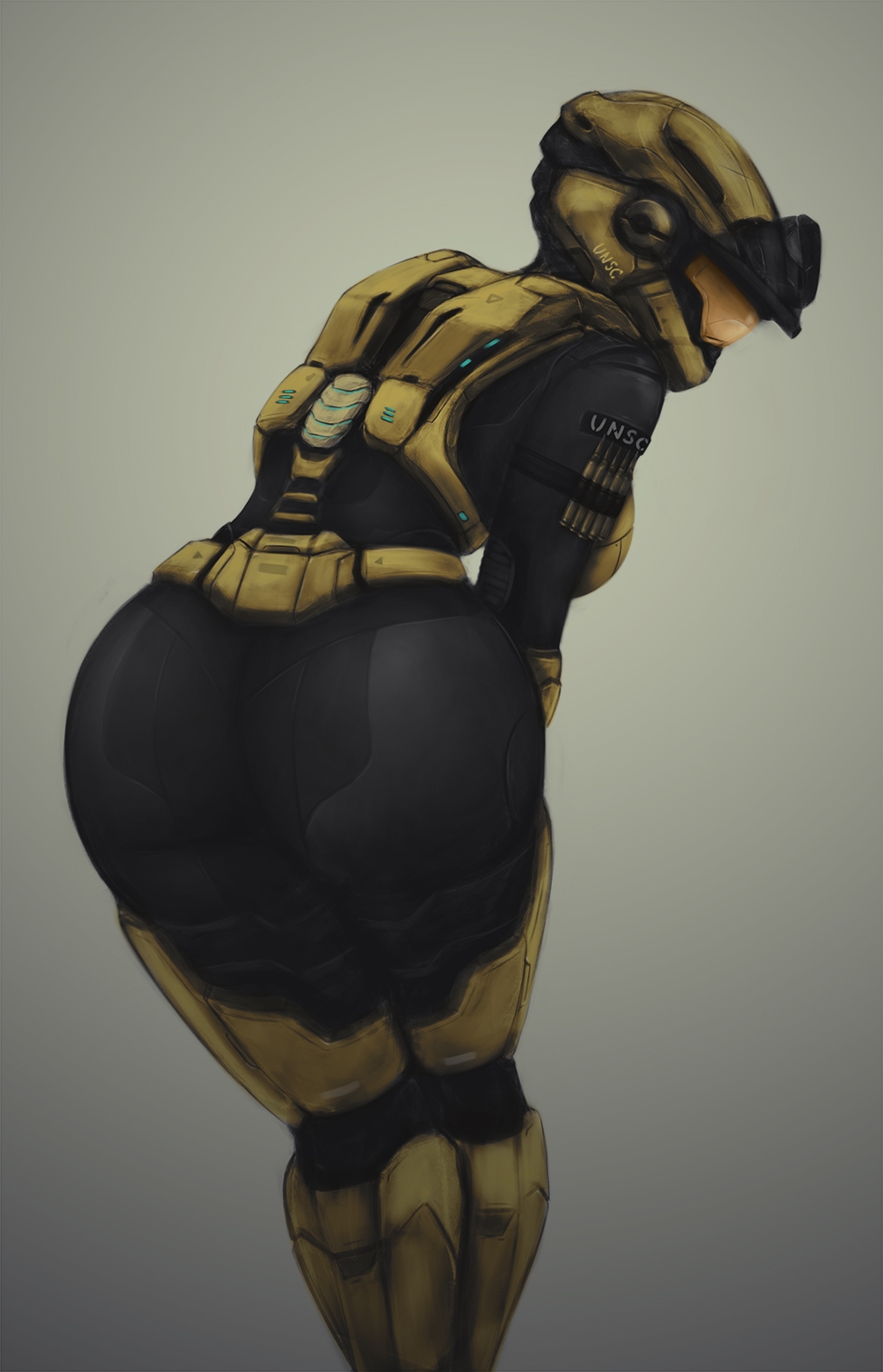Halo Reach Spartan shows you her ass Halo Ass Big Ass Mask
