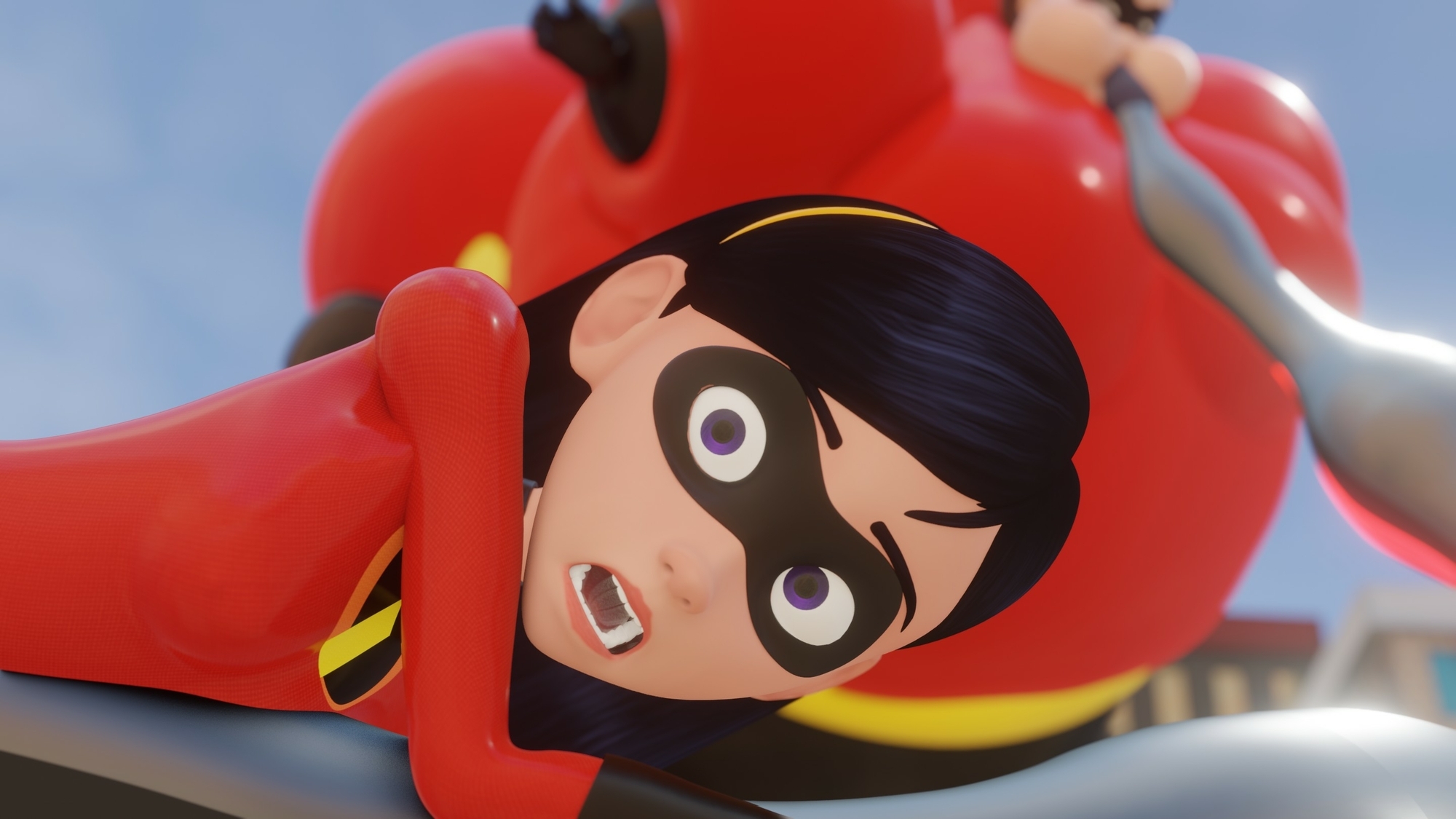 Elastigirl and Violet save the day! The Incredibles Helen Parr Inflation Fetish Breast Expansion Big Breasts Body Inflation Bbw 4