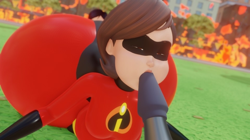 Elastigirl and Violet save the day! The Incredibles Helen Parr Inflation Fetish Breast Expansion Big Breasts Body Inflation Bbw 5