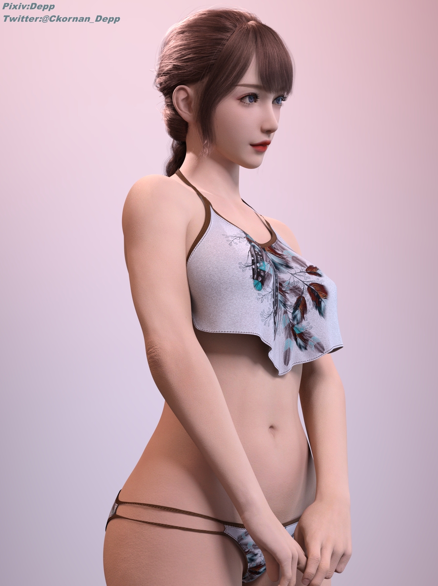 胸布 Hot Girl  3d Girl Asian Panties Outfit Cute Innocent 2